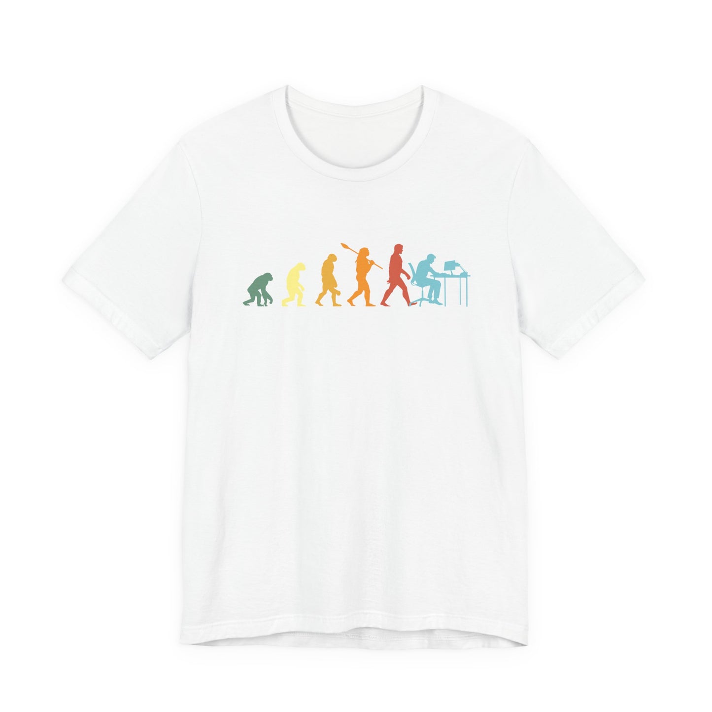 Evolution of Man to Computer User T-Shirt