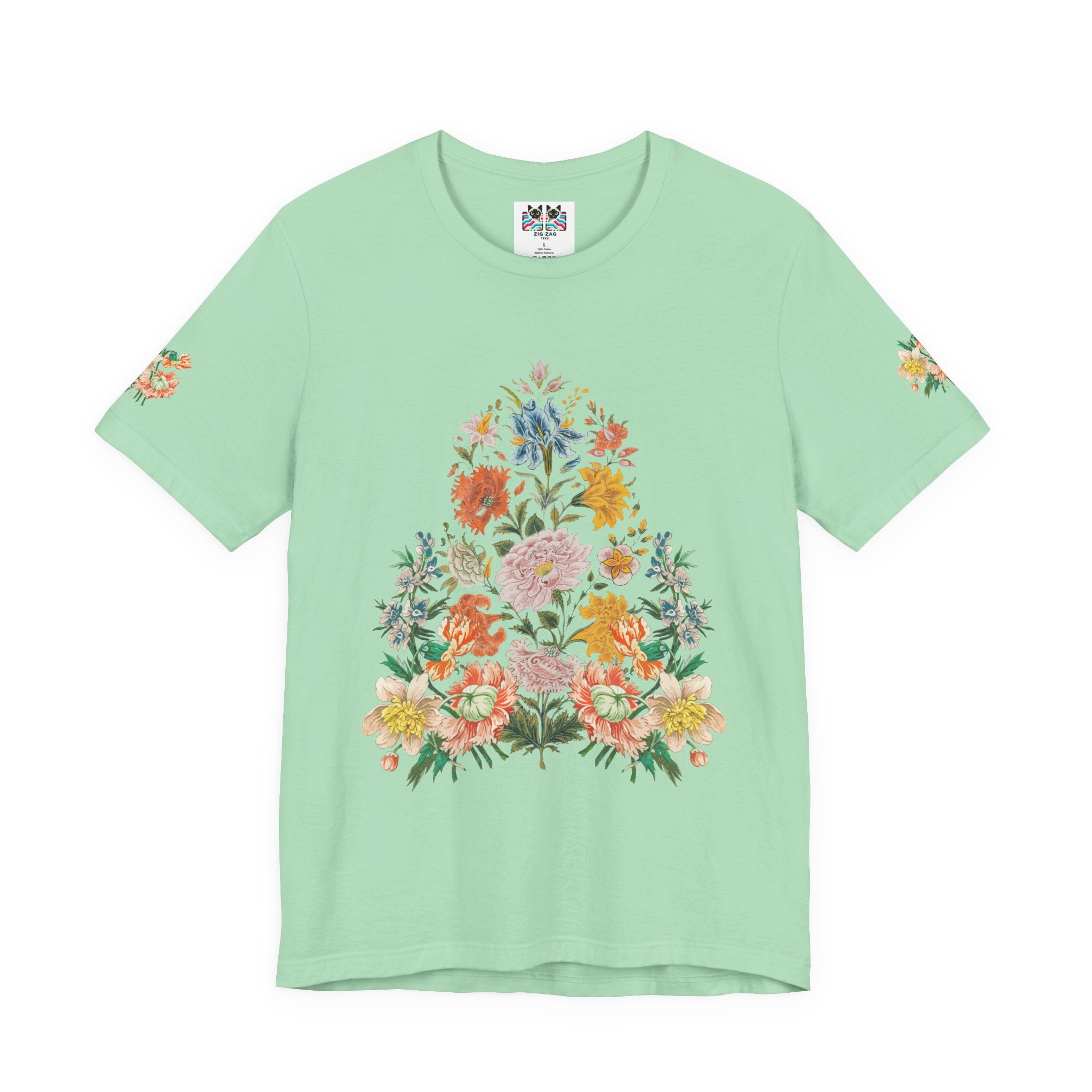Vintage Botanical Floral T-Shirt – Wildflower Triangle Garden Art Graphic Tee