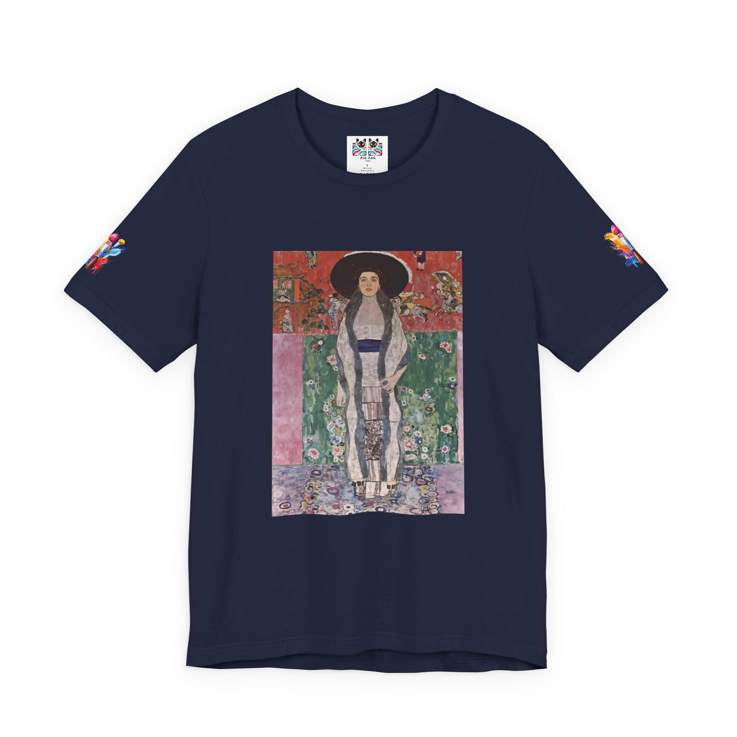 Art Nouveau Portrait T-Shirt – Elegant Woman in Ornate Kimono Style Dress Graphic Tee