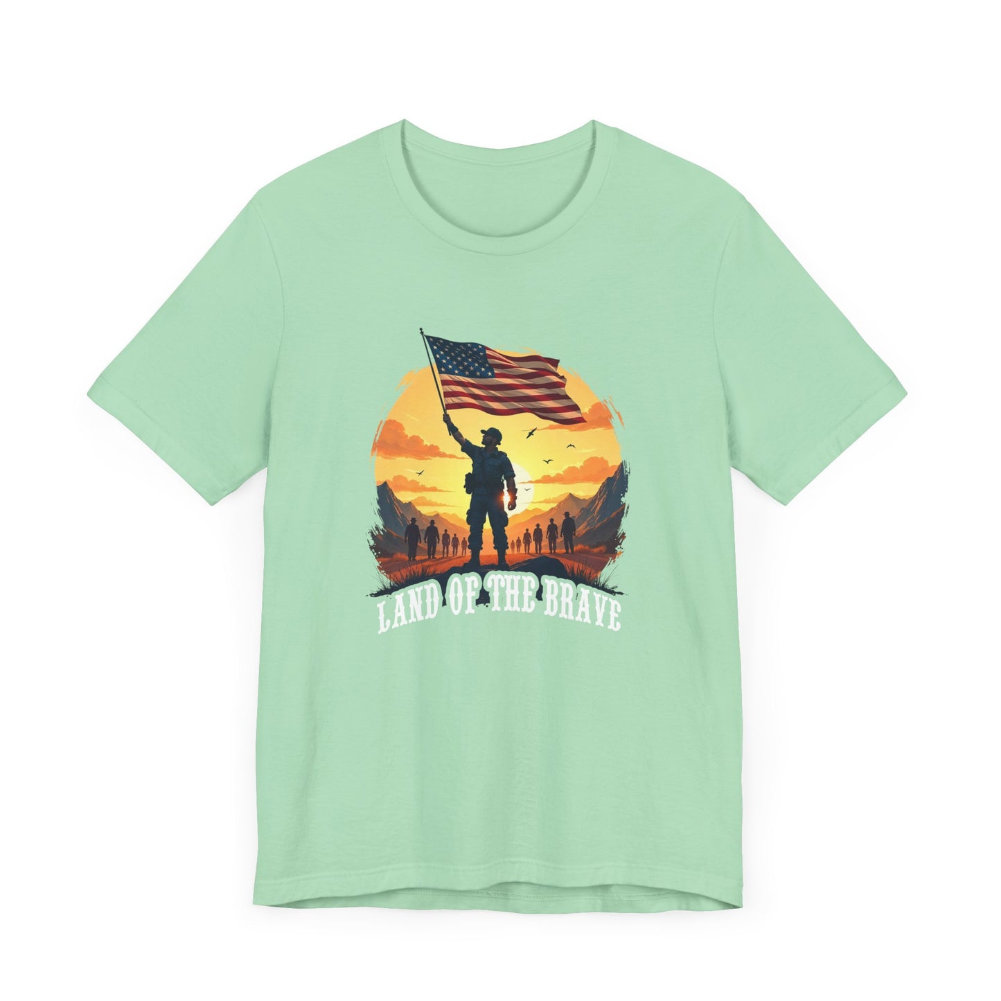 Land of the Brave Shirt Patriotic American Graphic Tee for Those Who Honor Courage Sacrifice and the Stories That Built Our Nation
