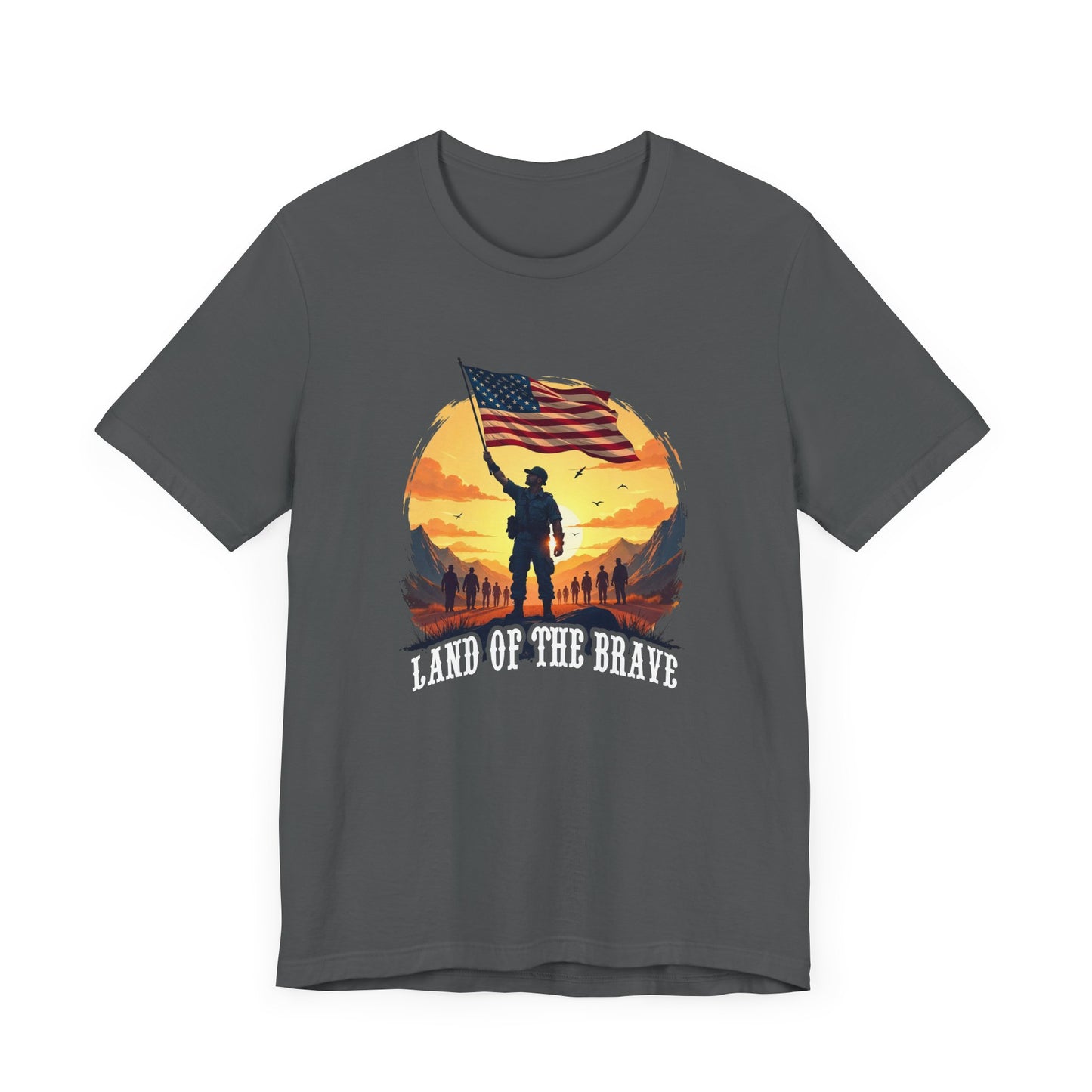 Land of the Brave Shirt Patriotic American Graphic Tee for Those Who Honor Courage Sacrifice and the Stories That Built Our Nation