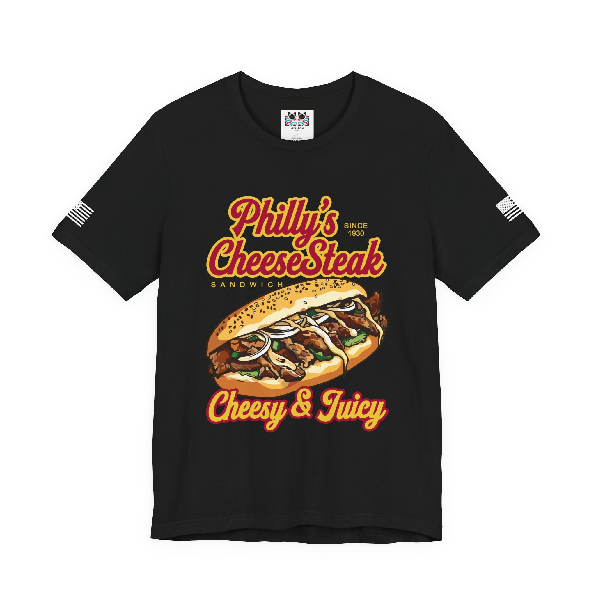 Philly's Cheesesteak T-Shirt – Since 1930 Cheesy & Juicy Sandwich Graphic Tee