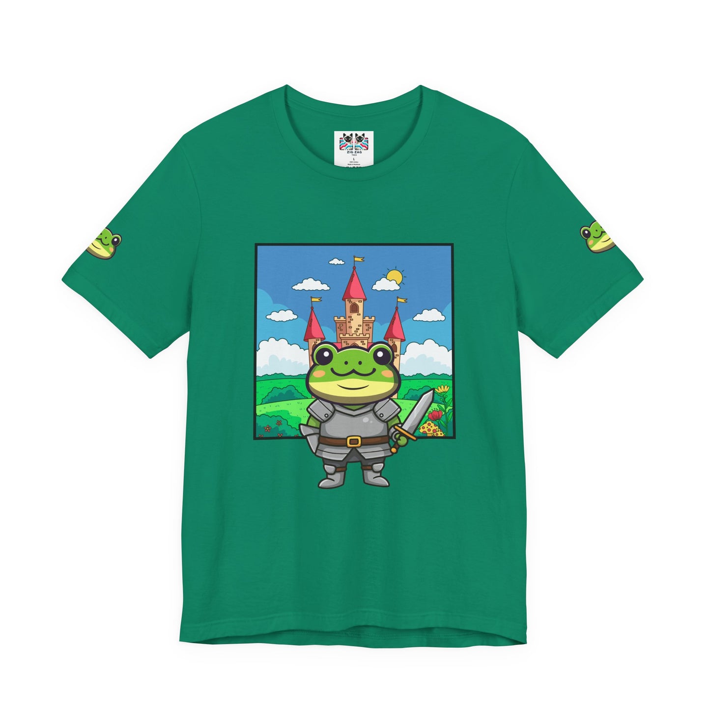 Knight Frog Castle T-Shirt – Cute Frog Knight Medieval Fantasy Graphic Tee