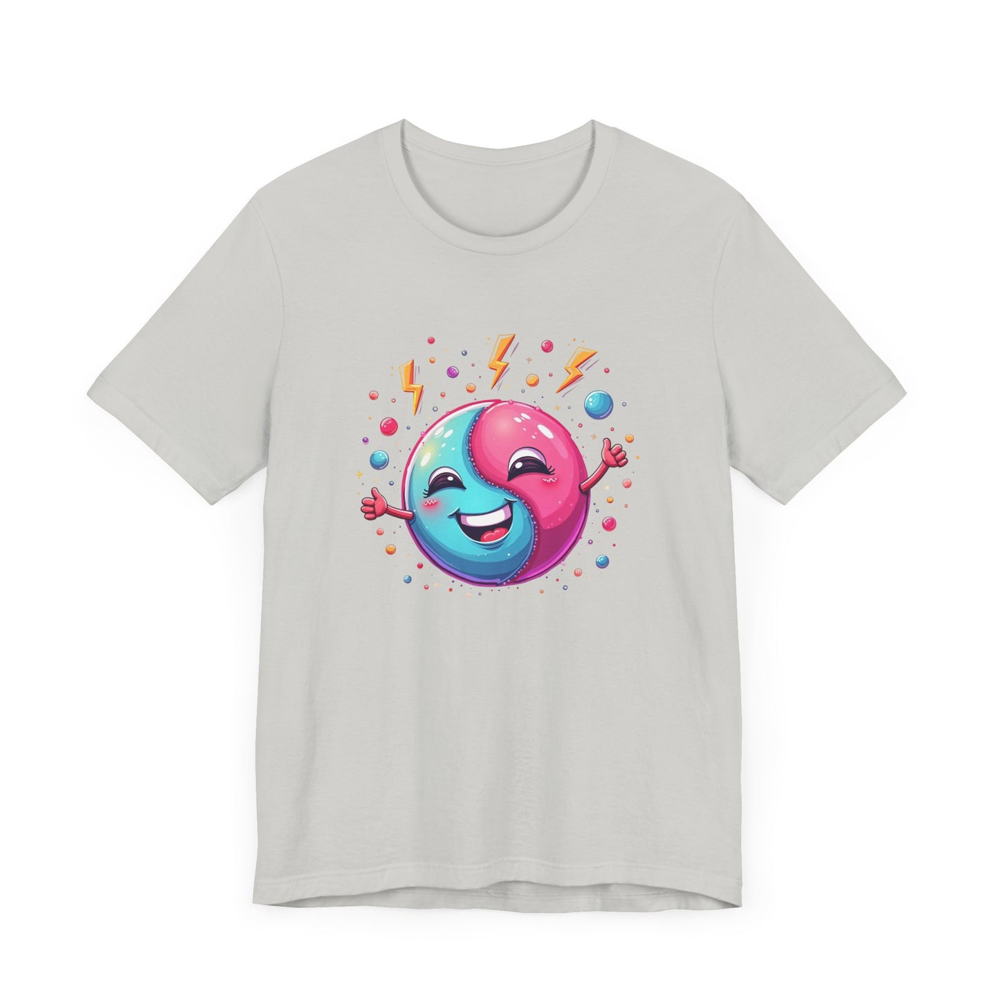 Energetic but Introverted – Colorful Smiling Balance Inner Reflection with Lively Enthusiasm Graphic T-Shirt