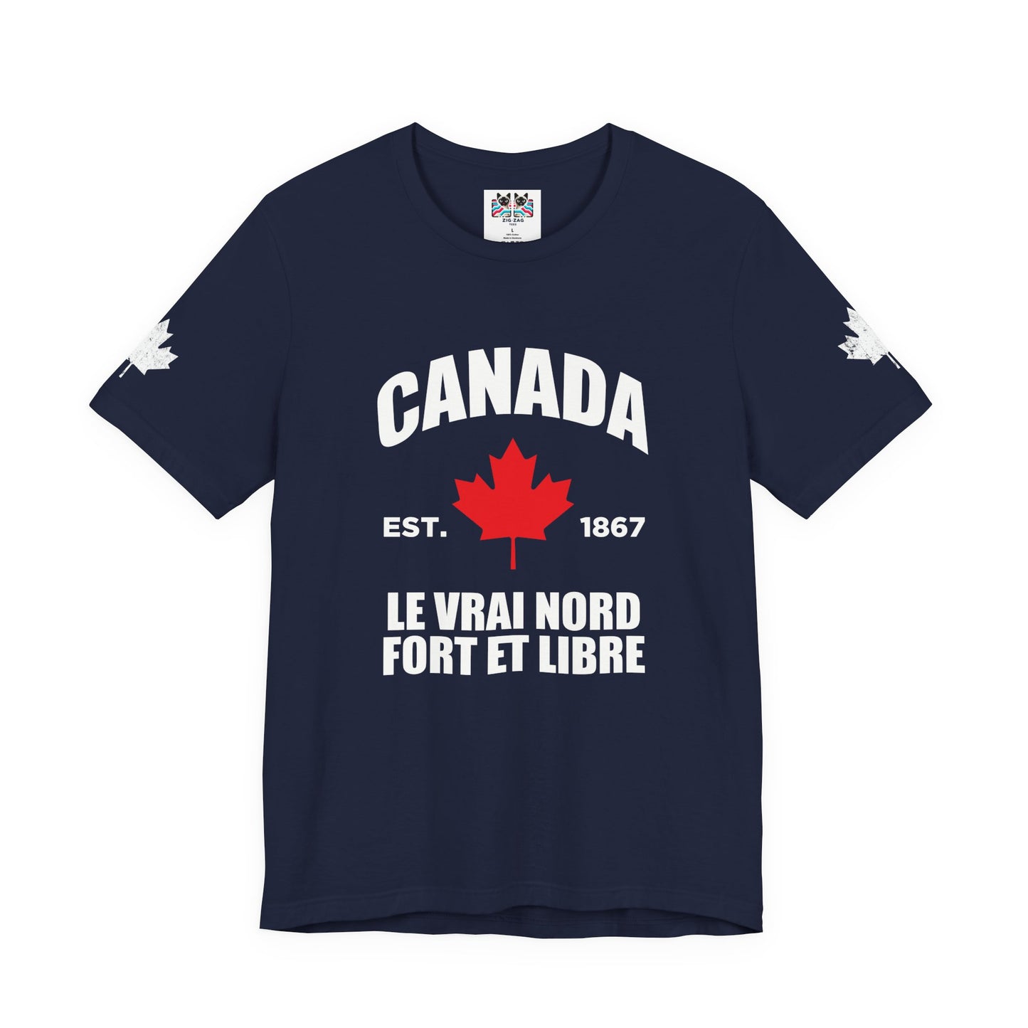 Canada Le Vrai Nord, Fort Et Libre Red Maple Heritage T-Shirt