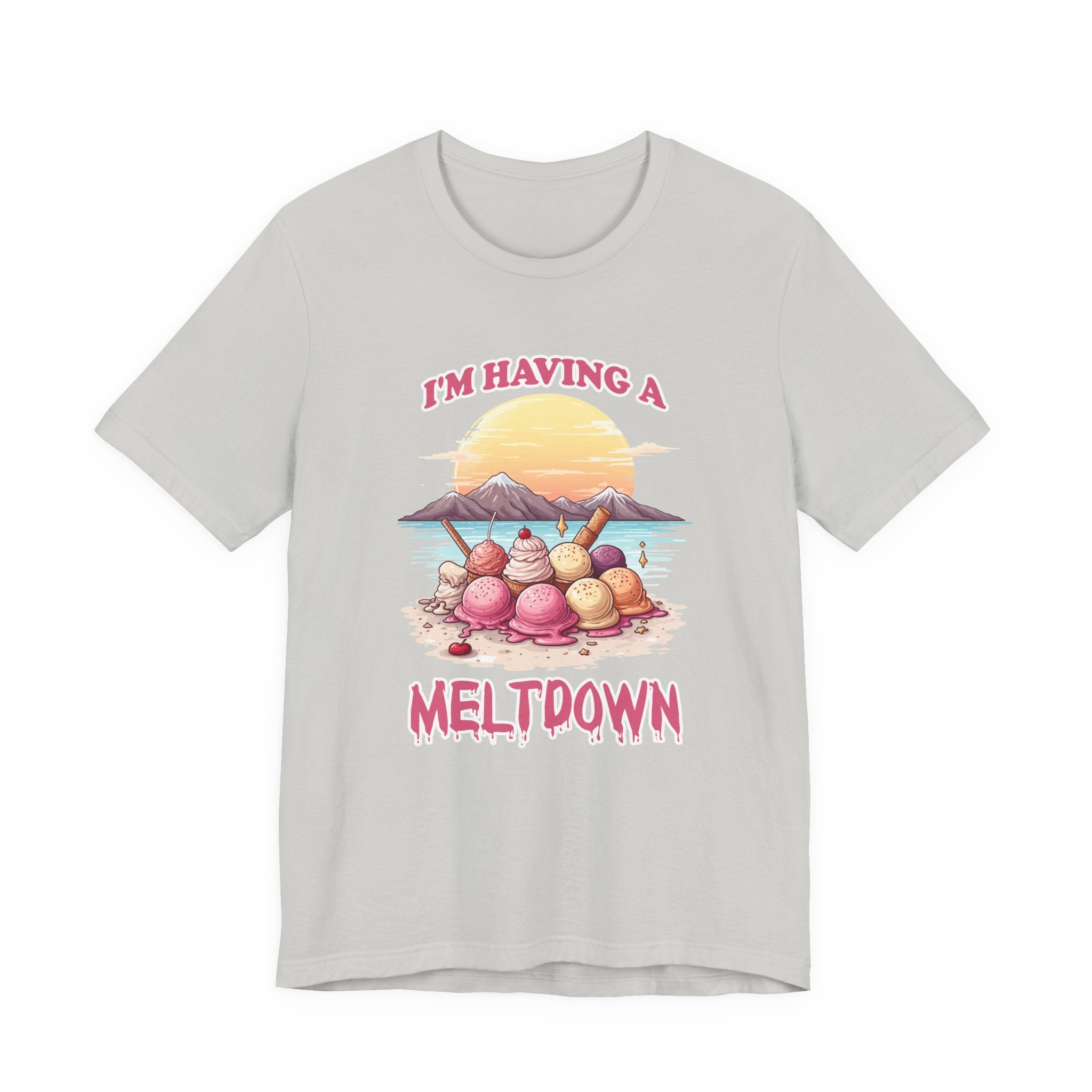 Im Having a Meltdown Tshirt Melting Ice Cream Scoops Beach Glacier Sunset Design