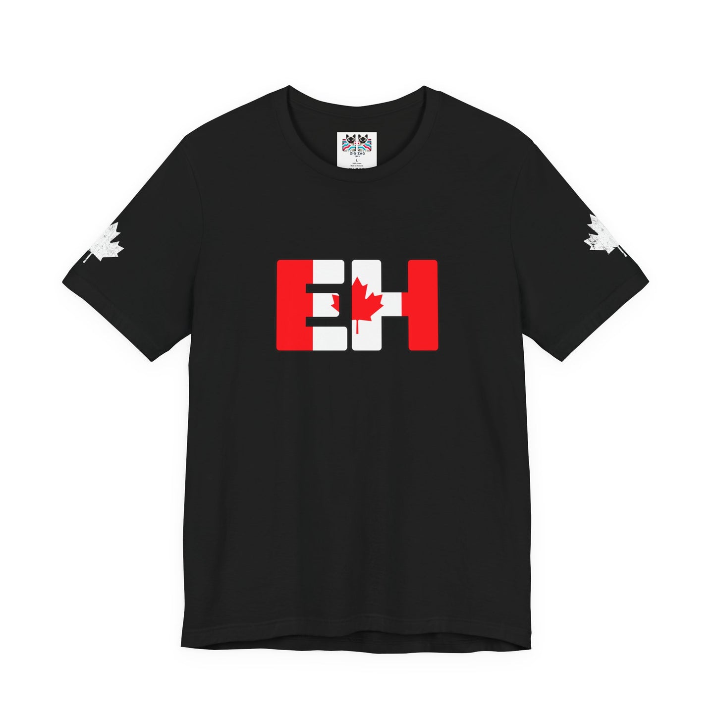 Canada EH Flag Maple Sleeve T-Shirt