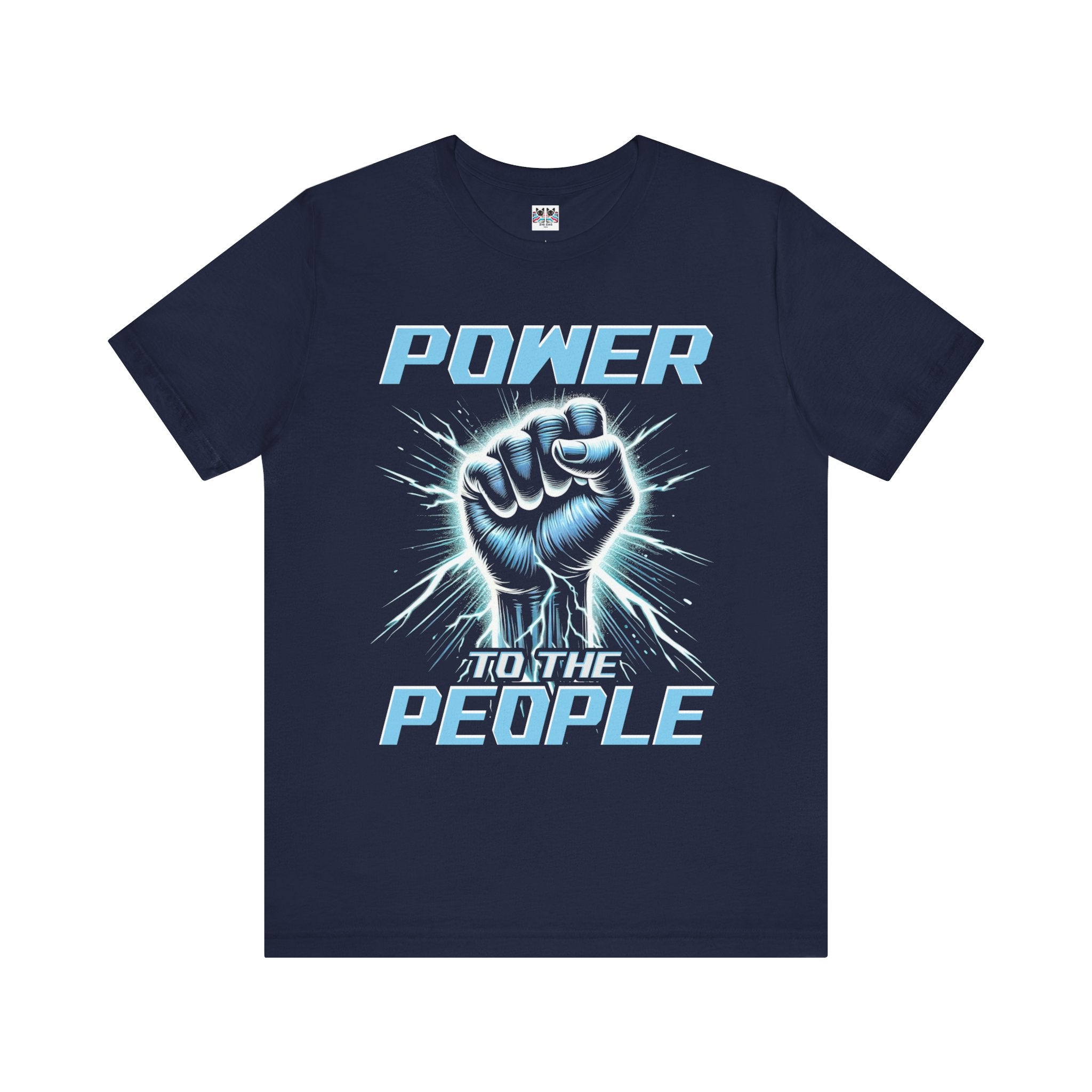 Power to the People Electric Resistance Bold Revolution Graphic T-Shirt