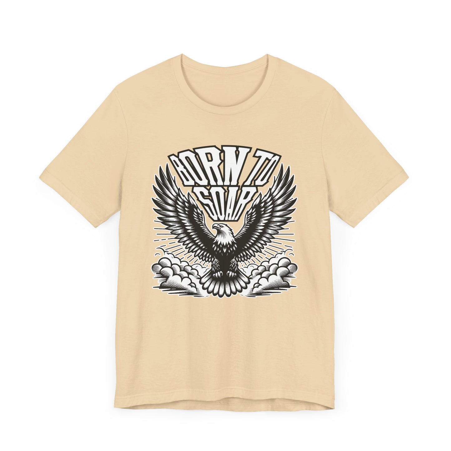 Born to Soar | Eagle with Wide Open Wings Above the Clouds T-Shirt