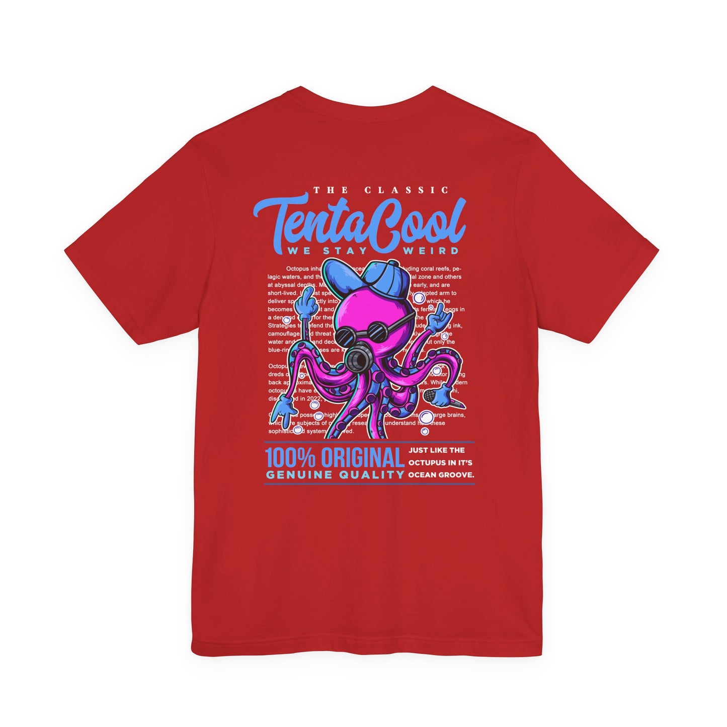 The Classic Tentacool T-Shirt – Purple Robotic Octopus with Mic and Bubbles