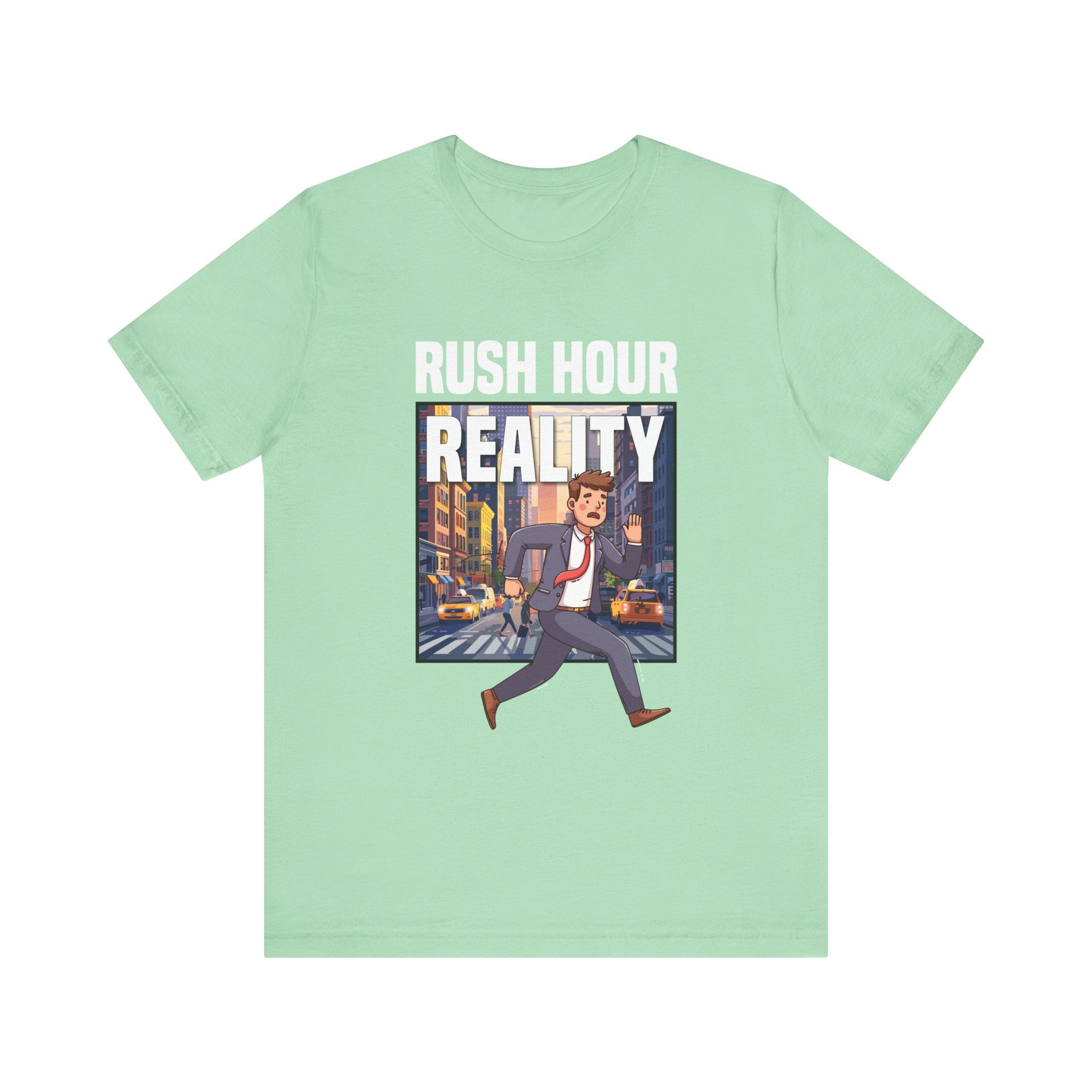 Rush Hour Reality Urban Commute Graphic Tee for City Warriors Navigating Chaos Hustle and Subway Stops Like Daily Champions