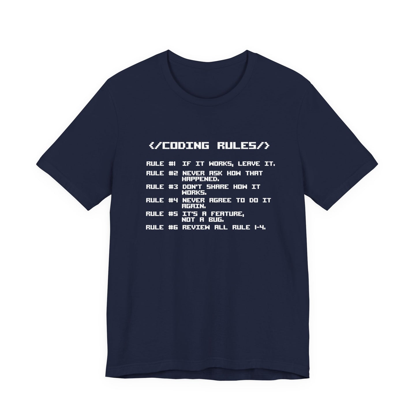 Coding RULES Funny MS-DOS Prompt T-Shirt
