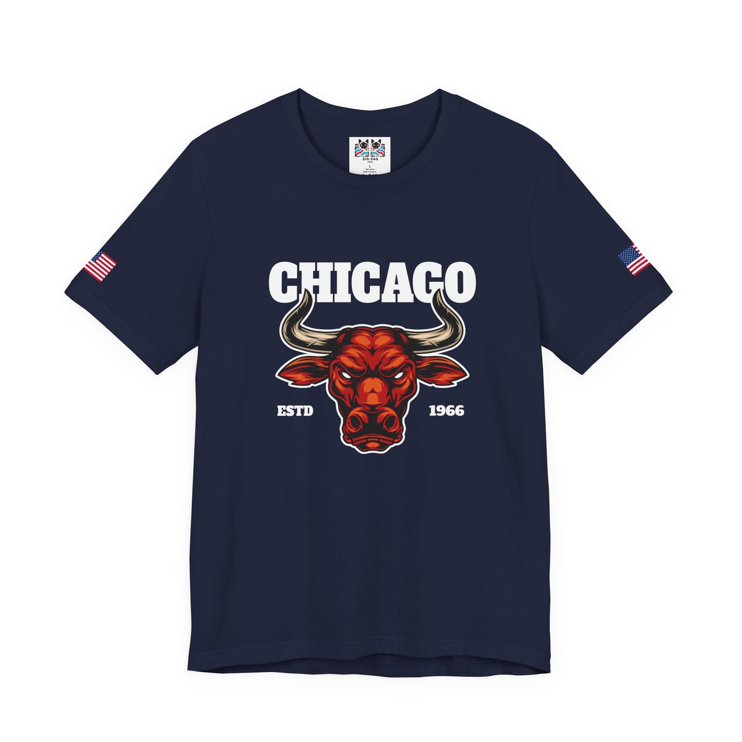 Chicago Bulls T-Shirt - Red Bull Mascot Est 1966 Sports Team Pride Design