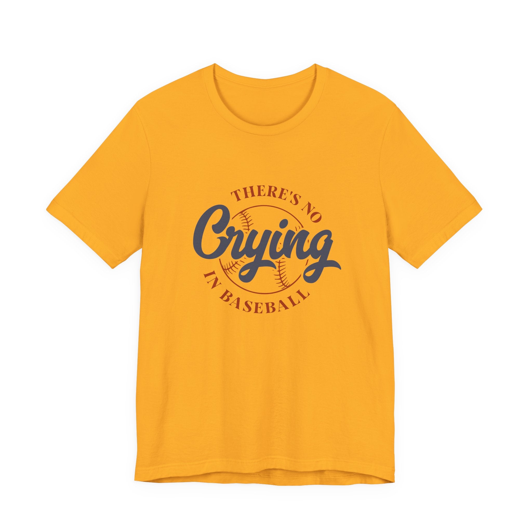 Baseball tshirt -Theres No Crying In Baseball Tshirt Large Baseball Outline with Crying Text Humor