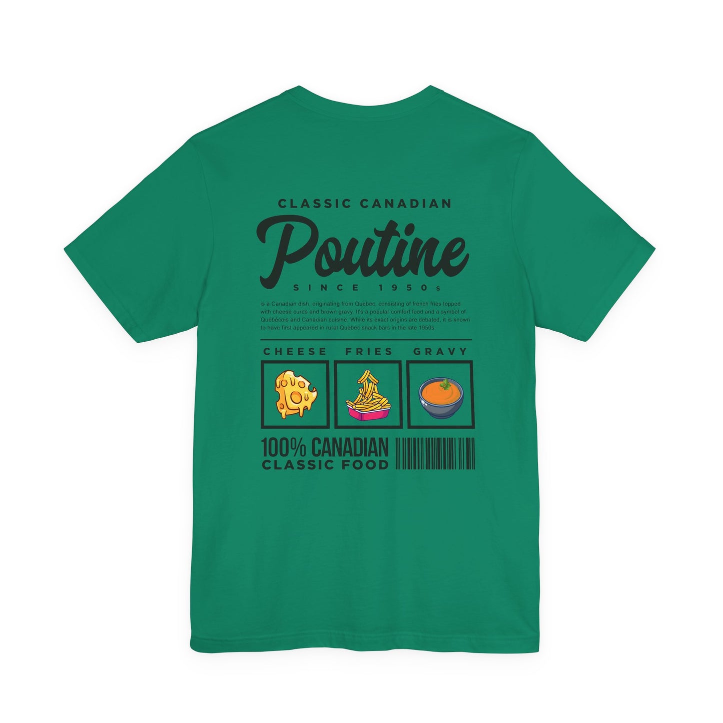 Classic Canadian Poutine T-Shirt – Featuring Traditional Ingredients & Origin Story