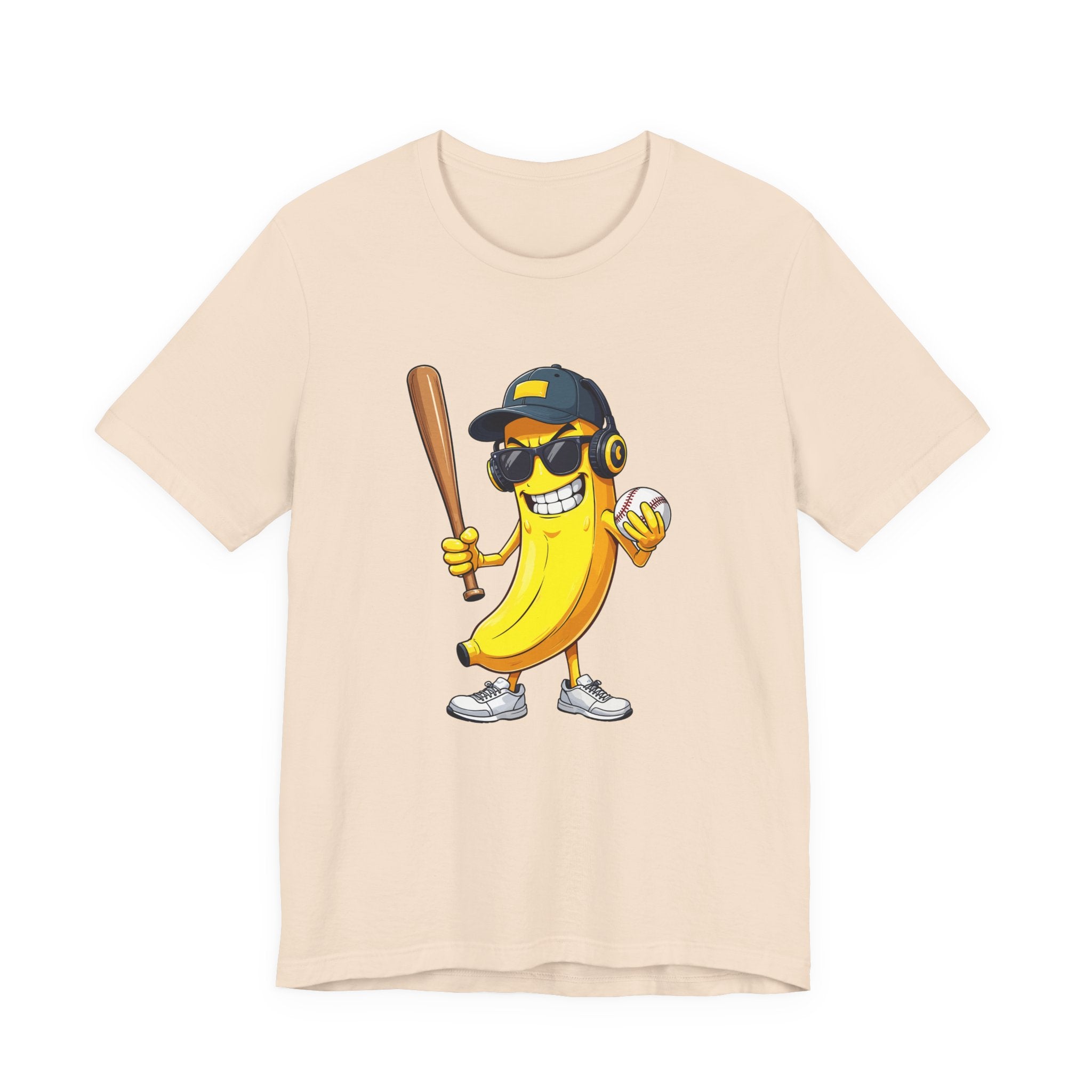 Banana Baseball Aggressive Mascot Tshirt Cool Fruit Sports Character