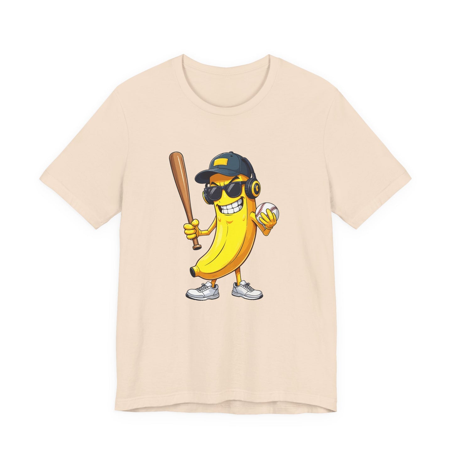 Banana Baseball Aggressive Mascot Tshirt Cool Fruit Sports Character