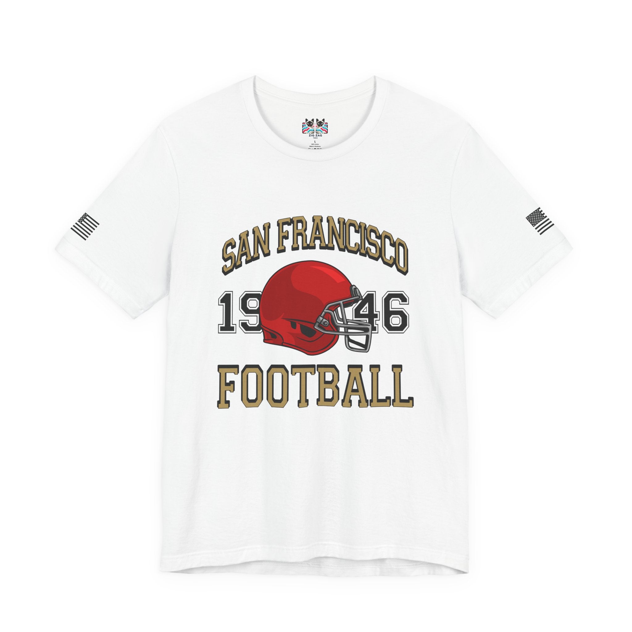 San Francisco Football T-Shirt, EST 1946 Collegiate Helmet Tee, SF Bay Area Football Fan Shirt, Retro Football Gift, Unisex
