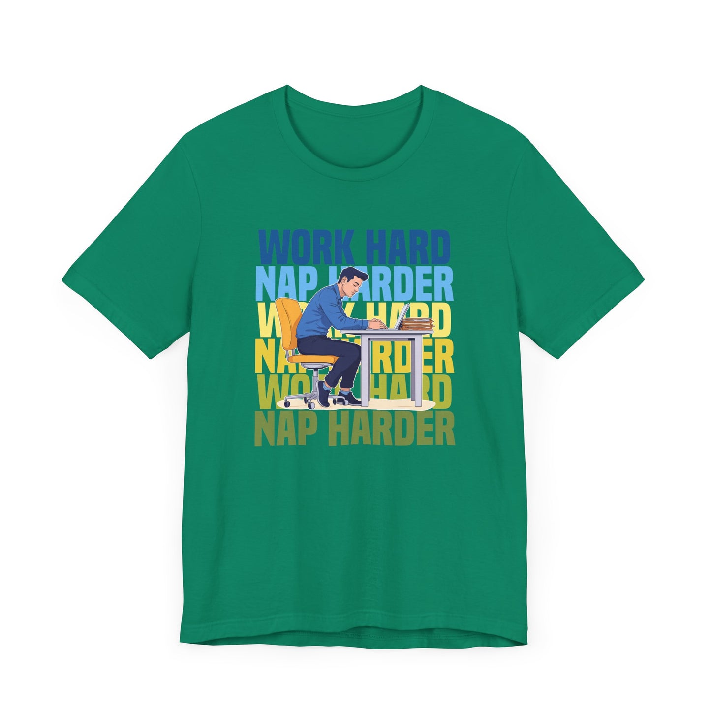 Work Hard Nap Harder Tee, Office Life Humor Shirt, Productivity Fatigue Top, Corporate Grind Graphic Tee, Tired Employee Gift