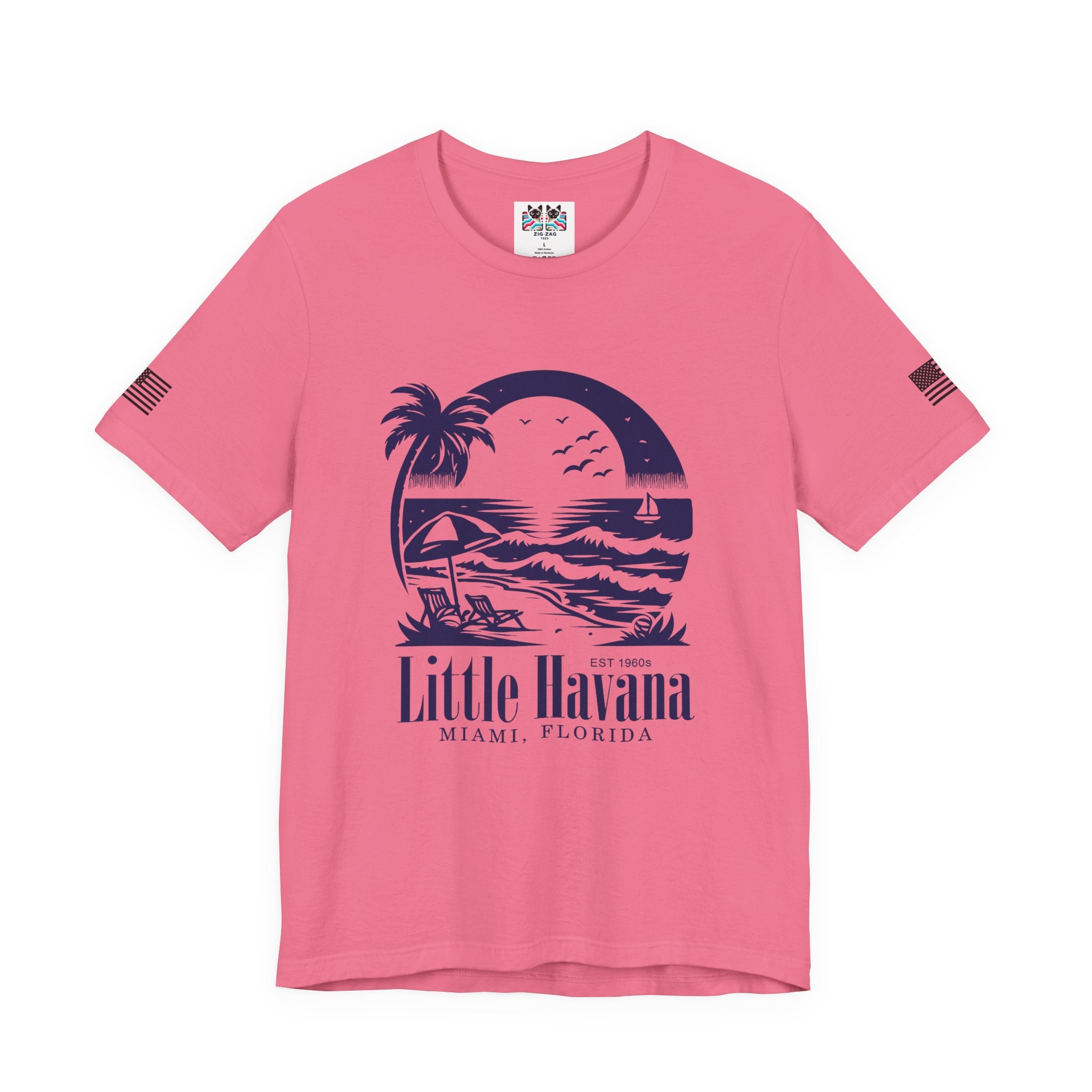 Little Havana Miami Florida T-Shirt – EST 1960s Vintage Beach Scene Graphic Tee