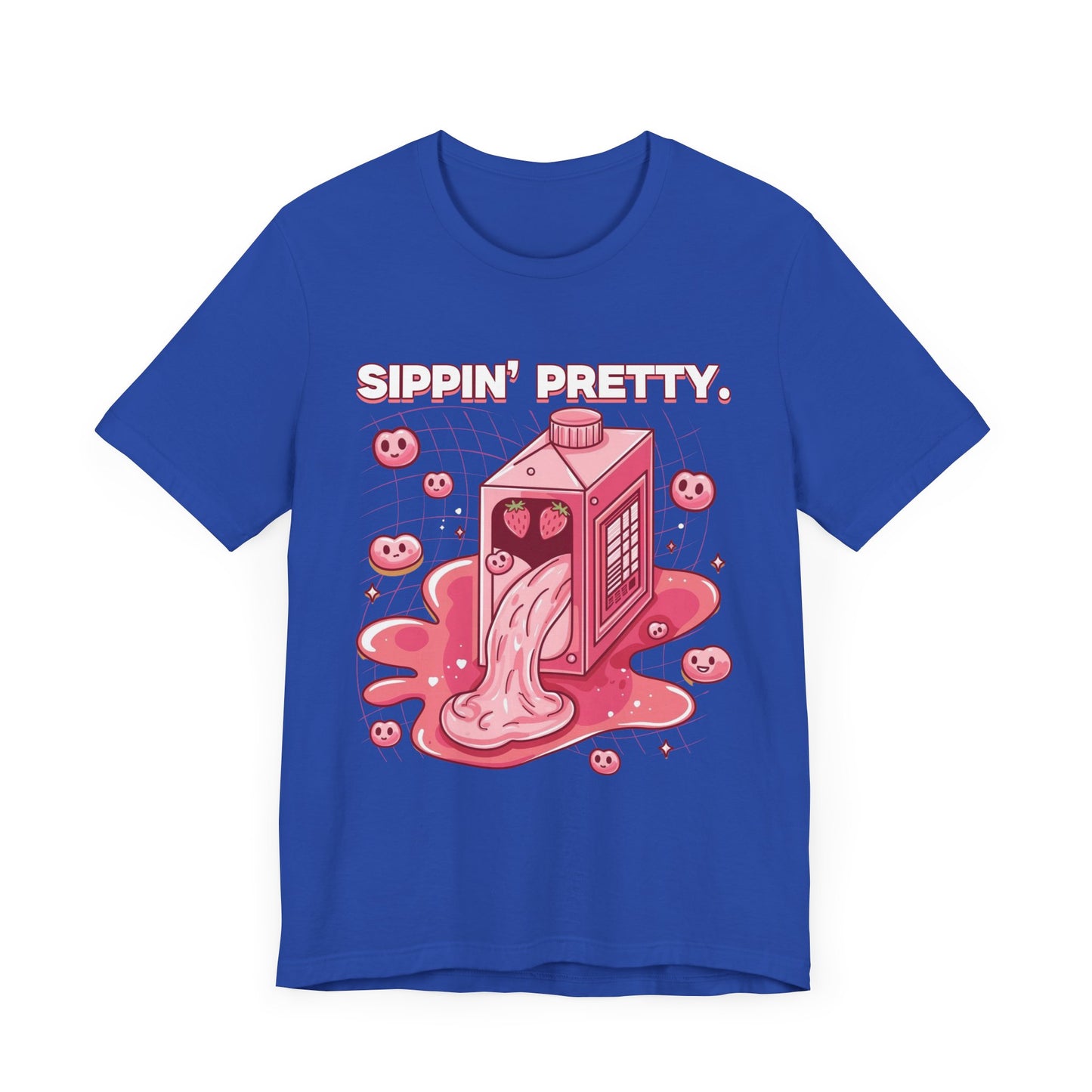 Sippin' Pretty | Strawberry Juice Splash Graphic T-Shirt