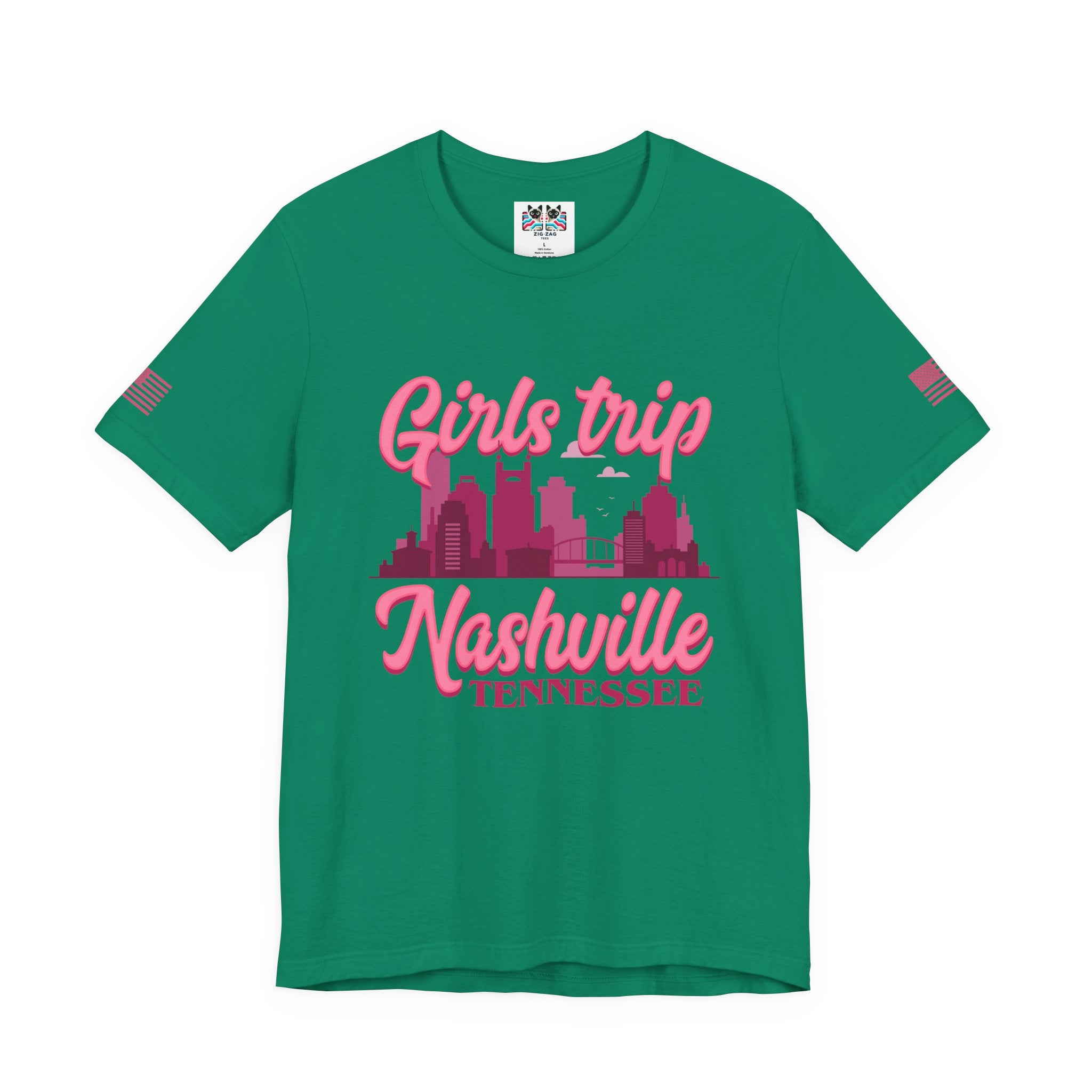 Girls Trip Nashville Tennessee T-Shirt – Retro Script Skyline Graphic Tee