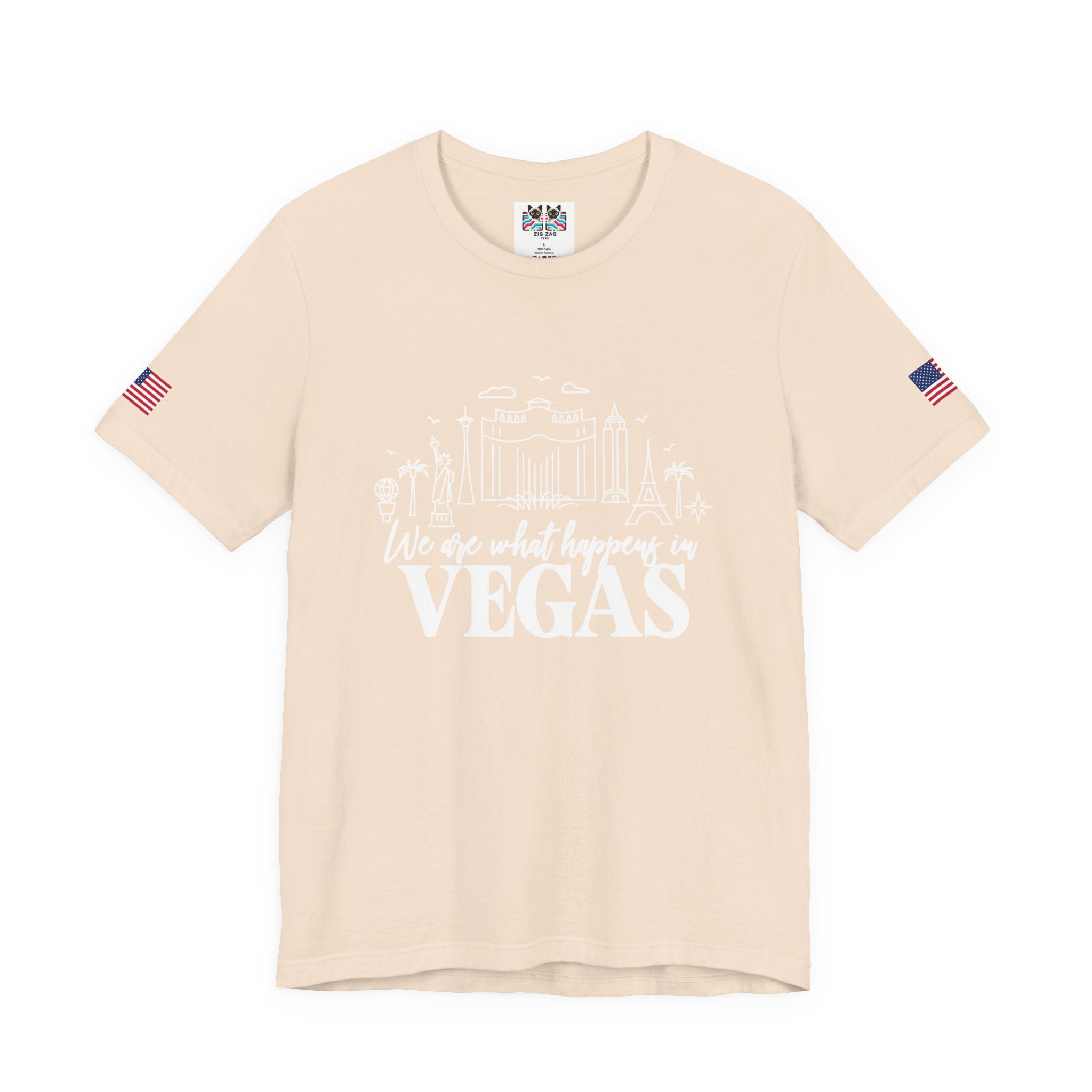 We Are What Happens in Vegas T-Shirt - Group Trip Friends Party Nevada Design