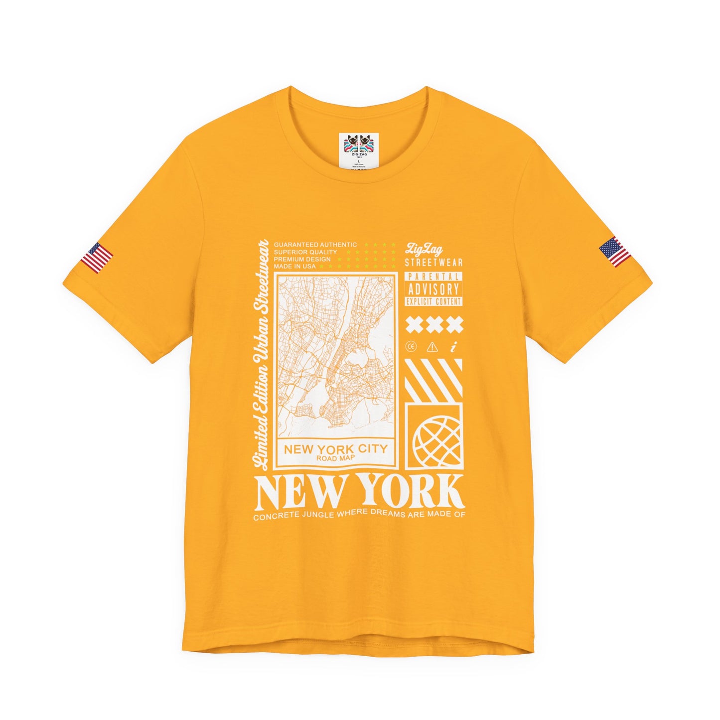 New York City Road Map T-Shirt - Limited Edition Urban Streetwear NYC Map Design