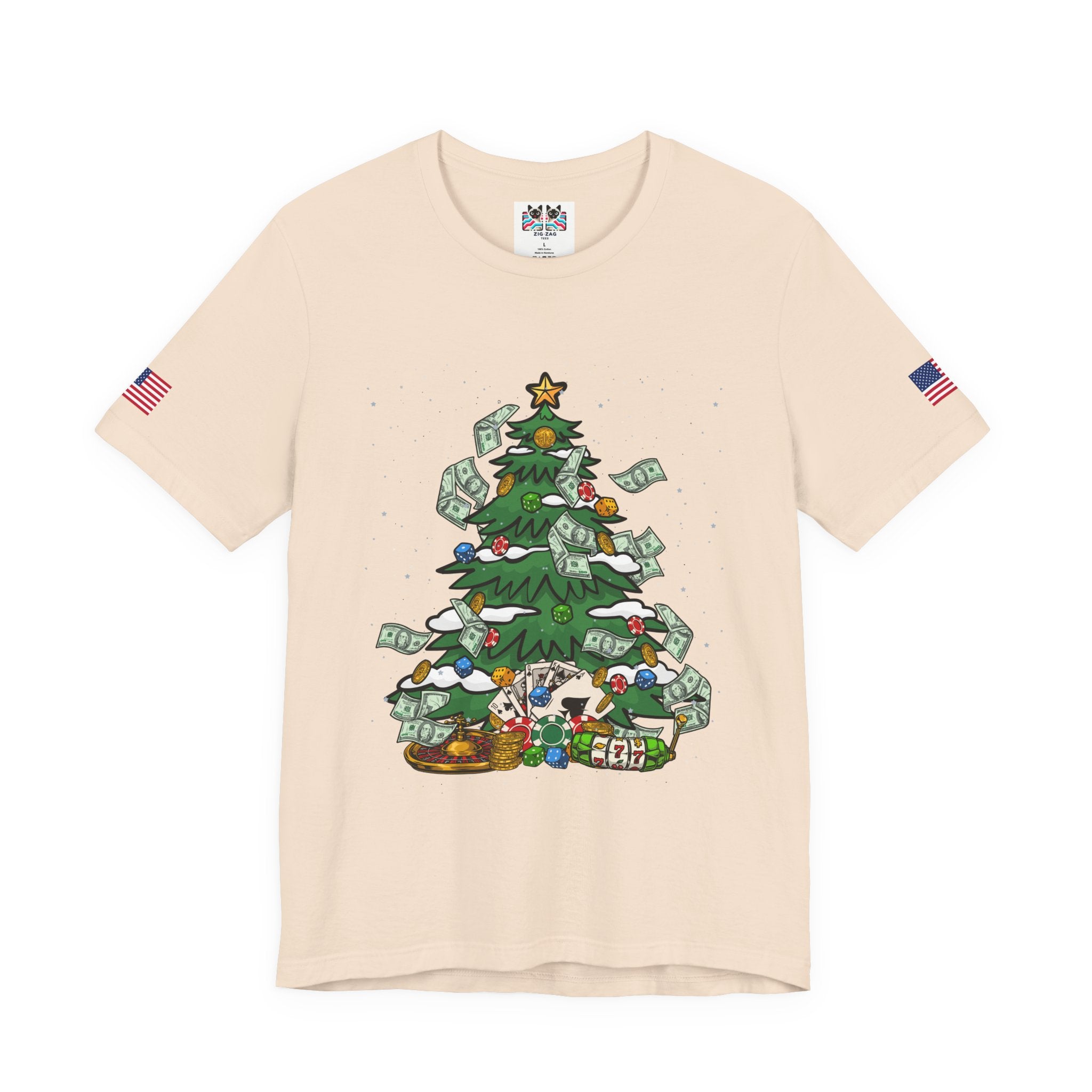 Casino Christmas Tree T-Shirt – Funny Gambling Holiday Tee for Gamblers