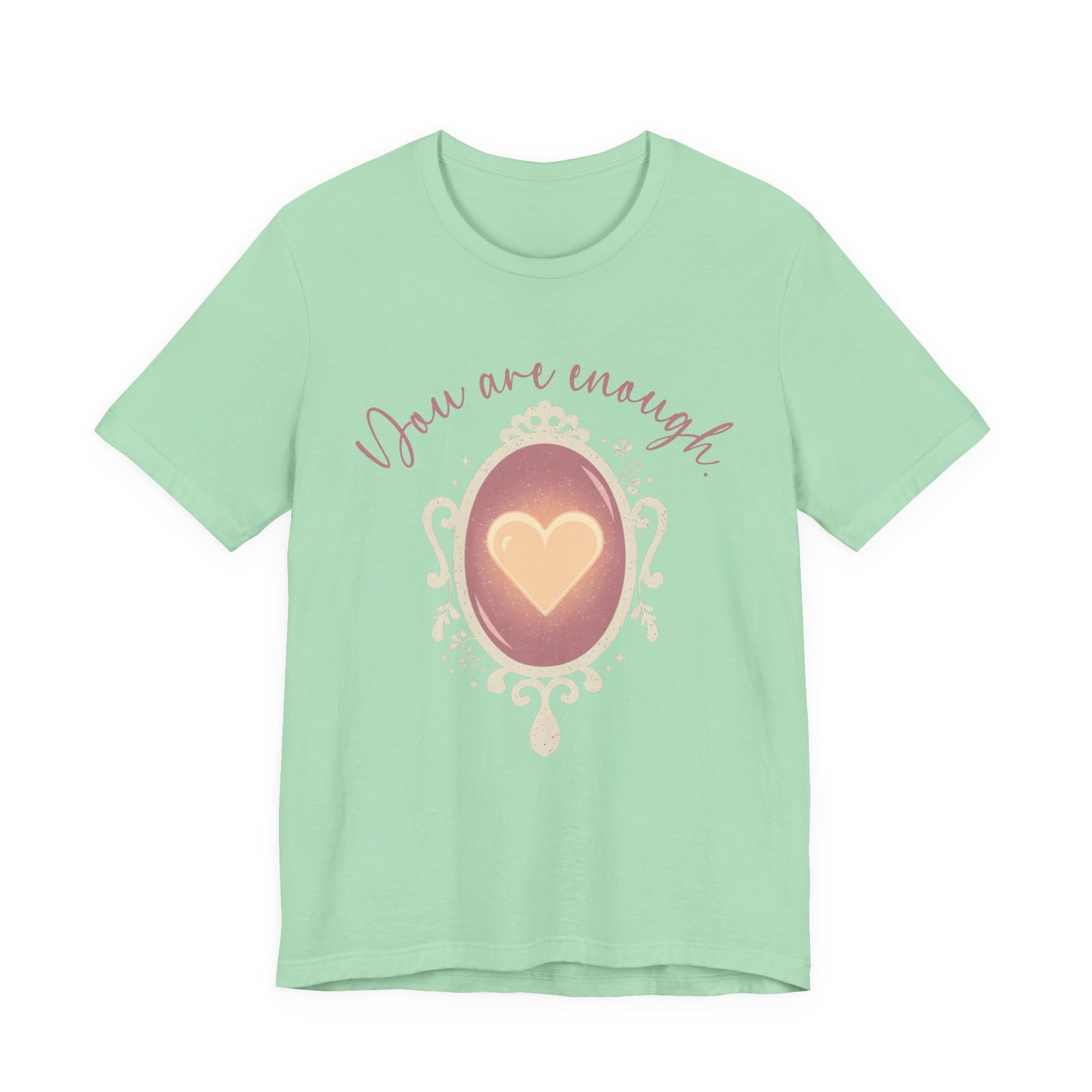 You Are Enough – Heart Mirror Self-Love Graphic T-Shirt