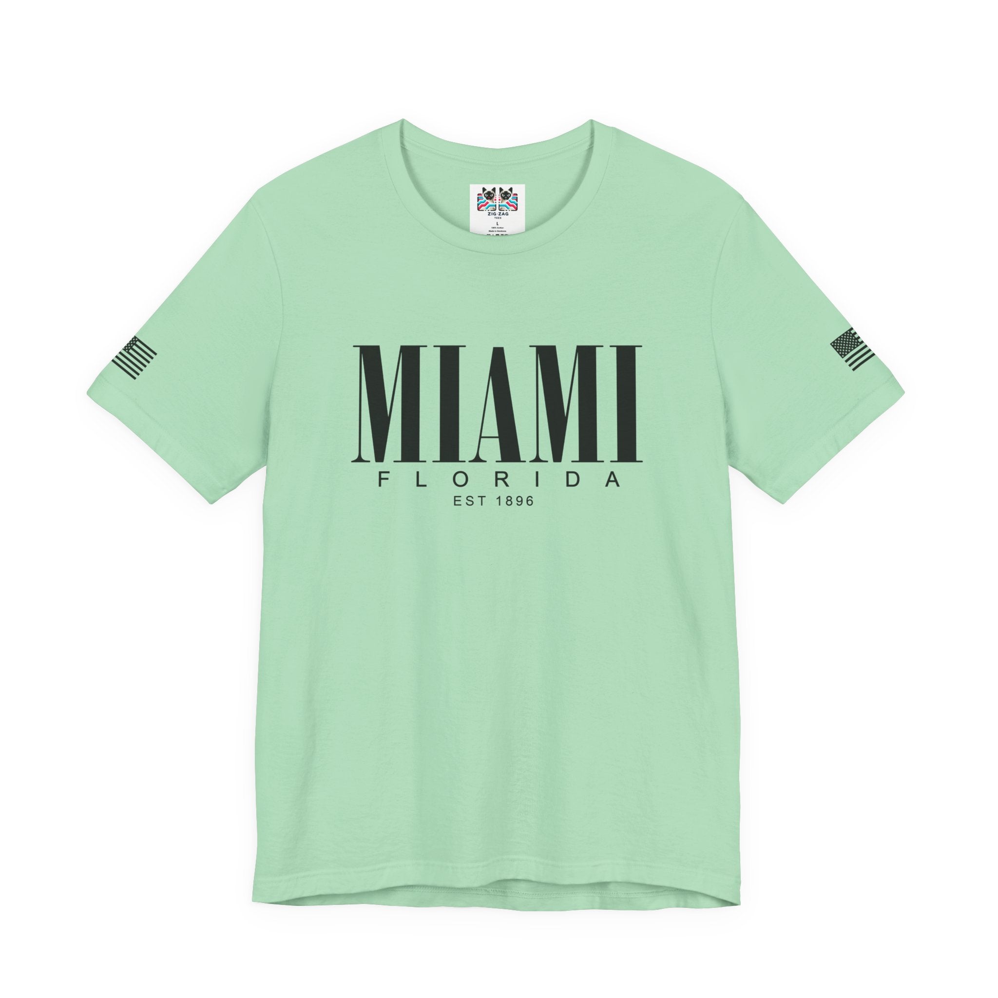 Miami Florida EST 1896 T-Shirt – Luxury Minimal Clean Typography Tee
