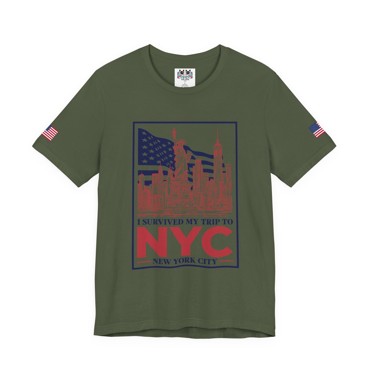 I Survived My Trip to NYC T-Shirt - Funny New York City Skyline Souvenir Design