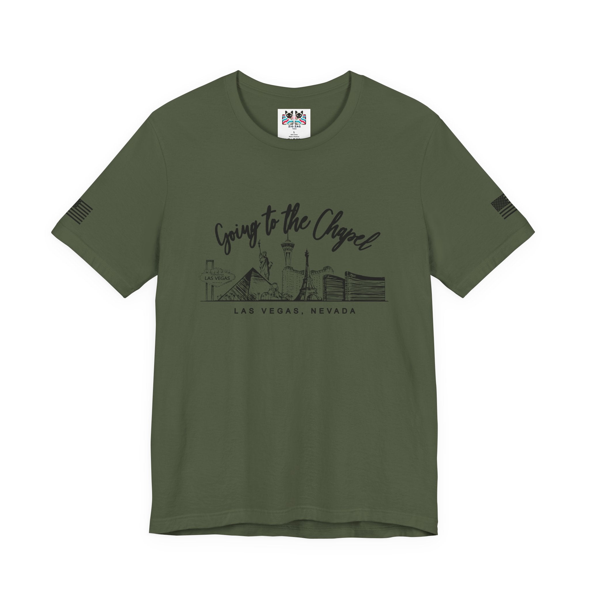 Going to the Chapel Las Vegas T-Shirt – Vegas Wedding Skyline Bridal Tee