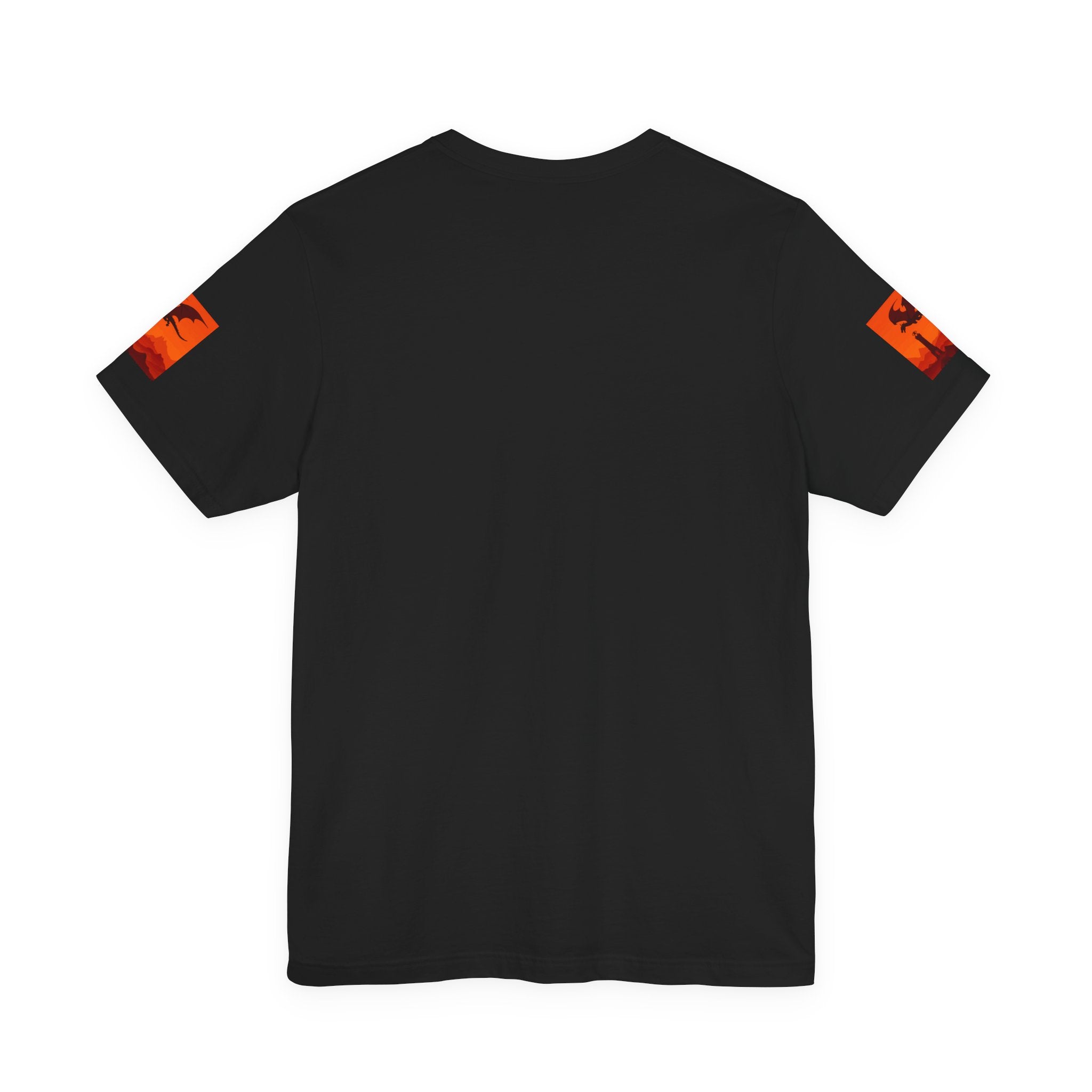Dragon Sunset T-Shirt – Silhouette Flying Dragon Mountain Landscape Fantasy Graphic Tee