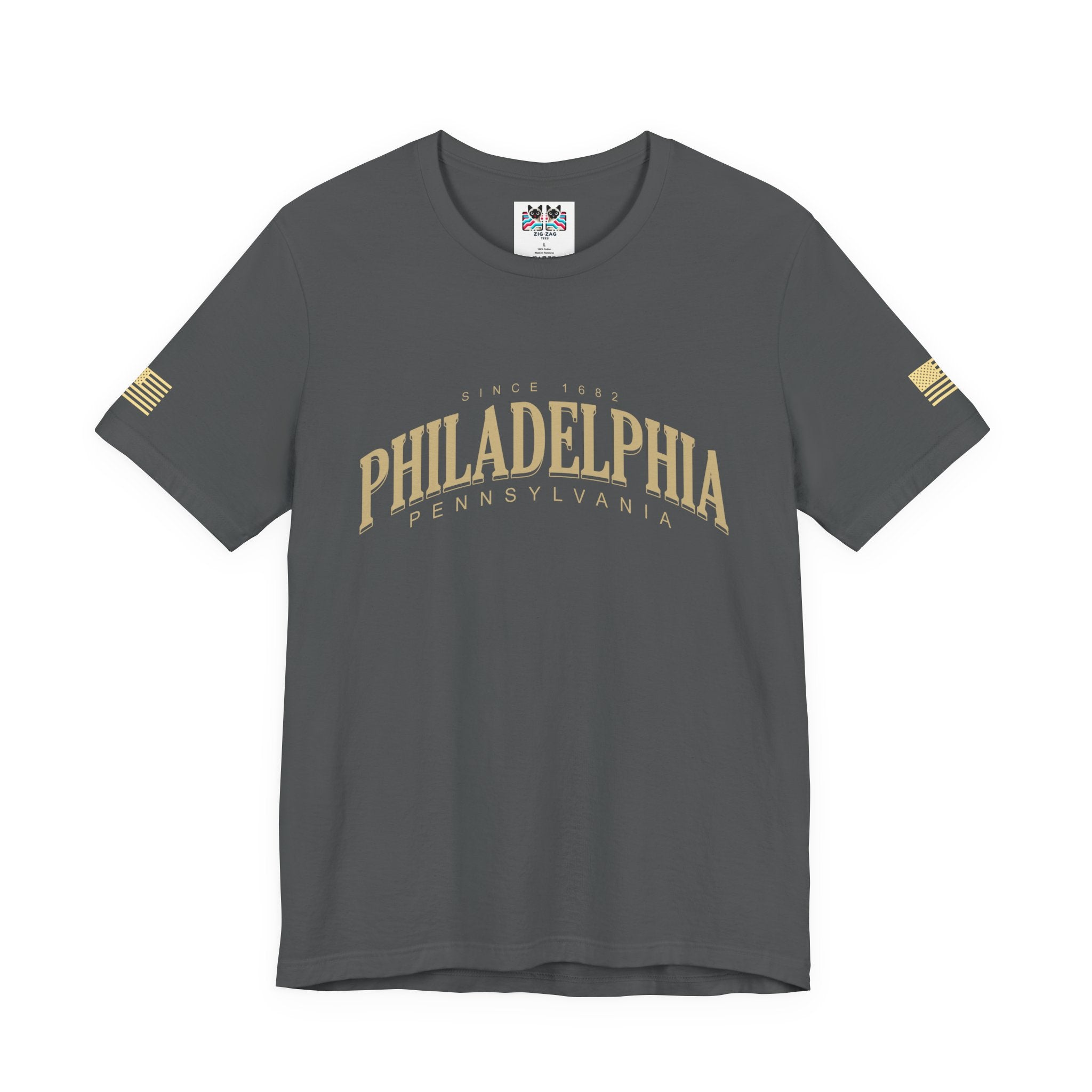 Philadelphia Pennsylvania Since 1682 T-Shirt – Faded Arch Vintage Typography Tee