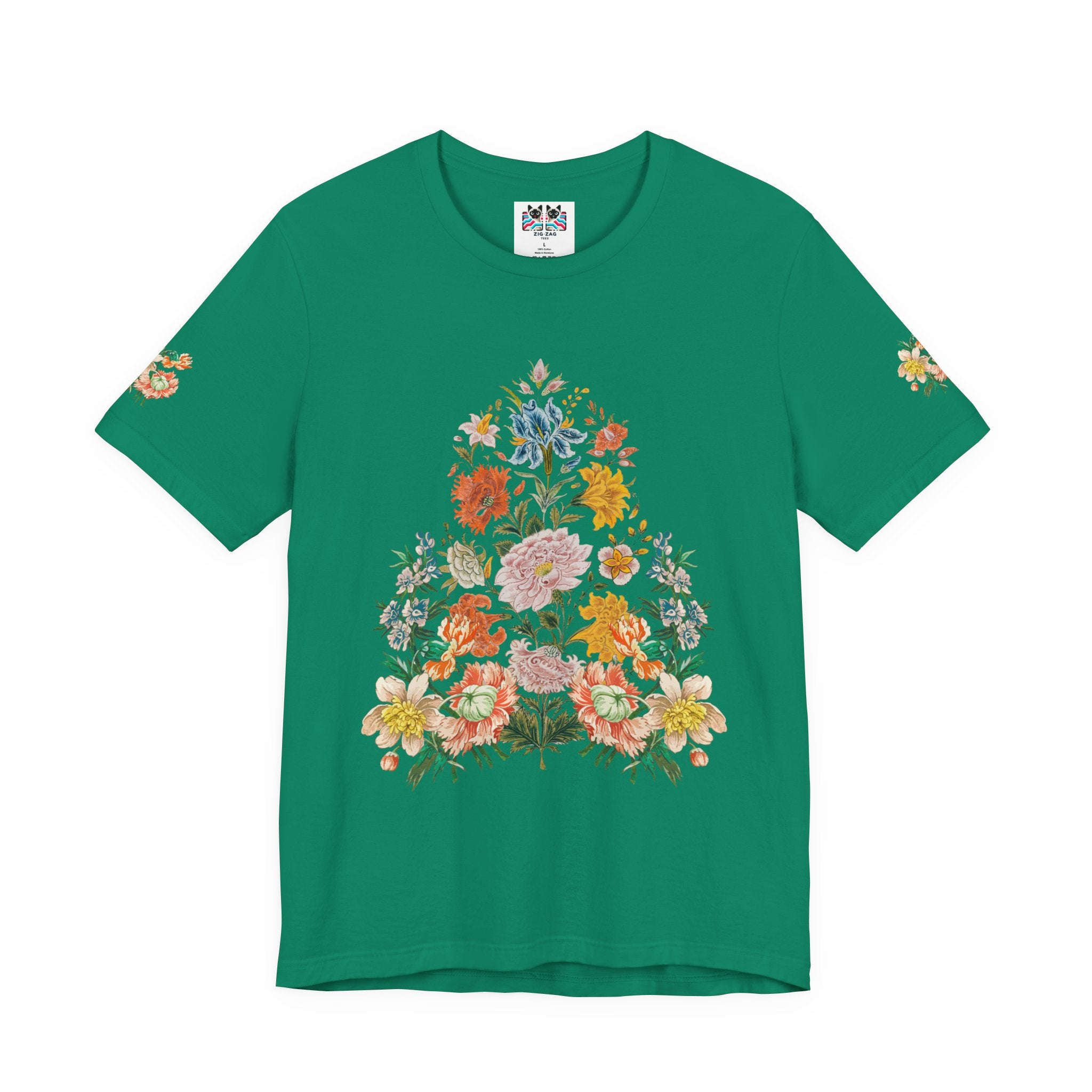 Vintage Botanical Floral T-Shirt – Wildflower Triangle Garden Art Graphic Tee