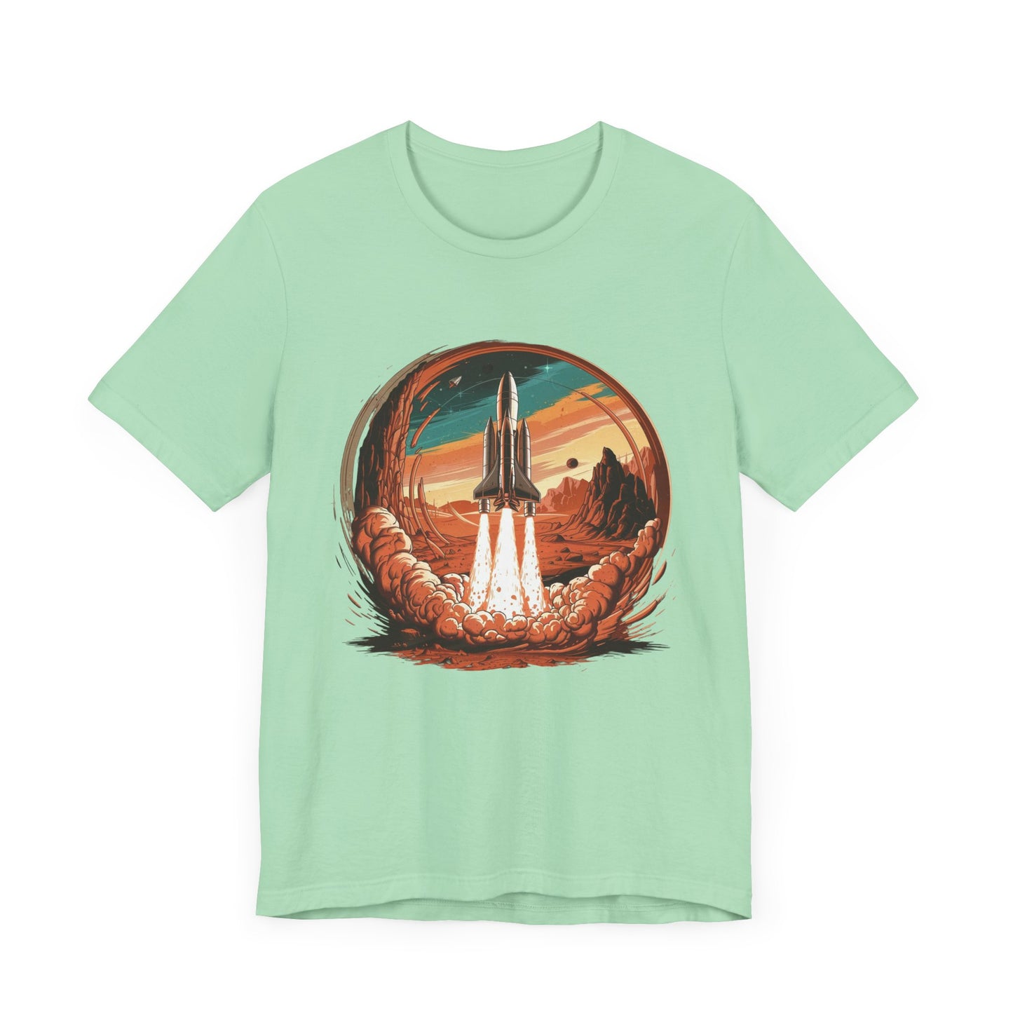 Mars or Bust Space Rocket Launch T-Shirt