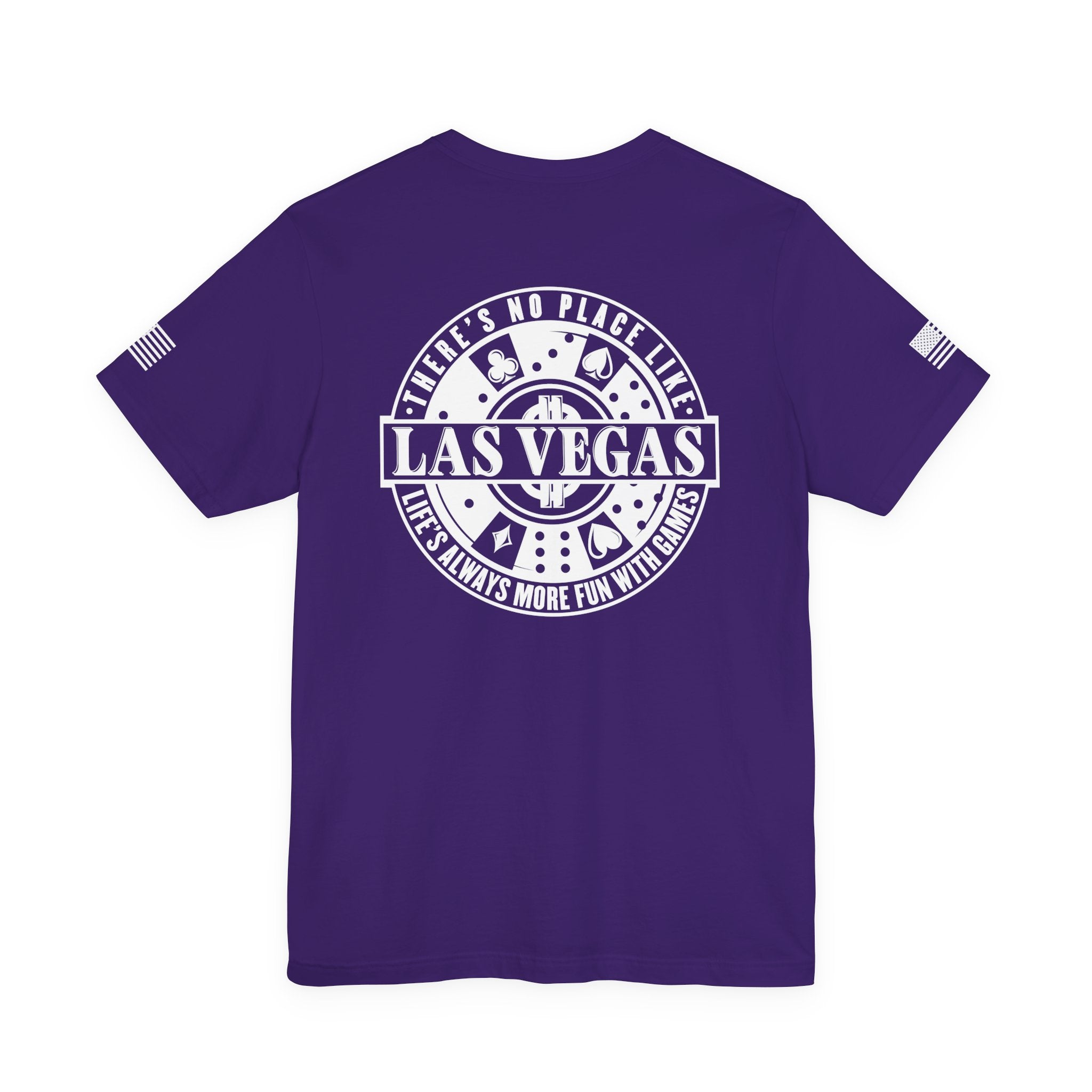 I'm Home Here in Las Vegas Front & Back T-Shirt – Poker Cards Casino Royal Flush Tee