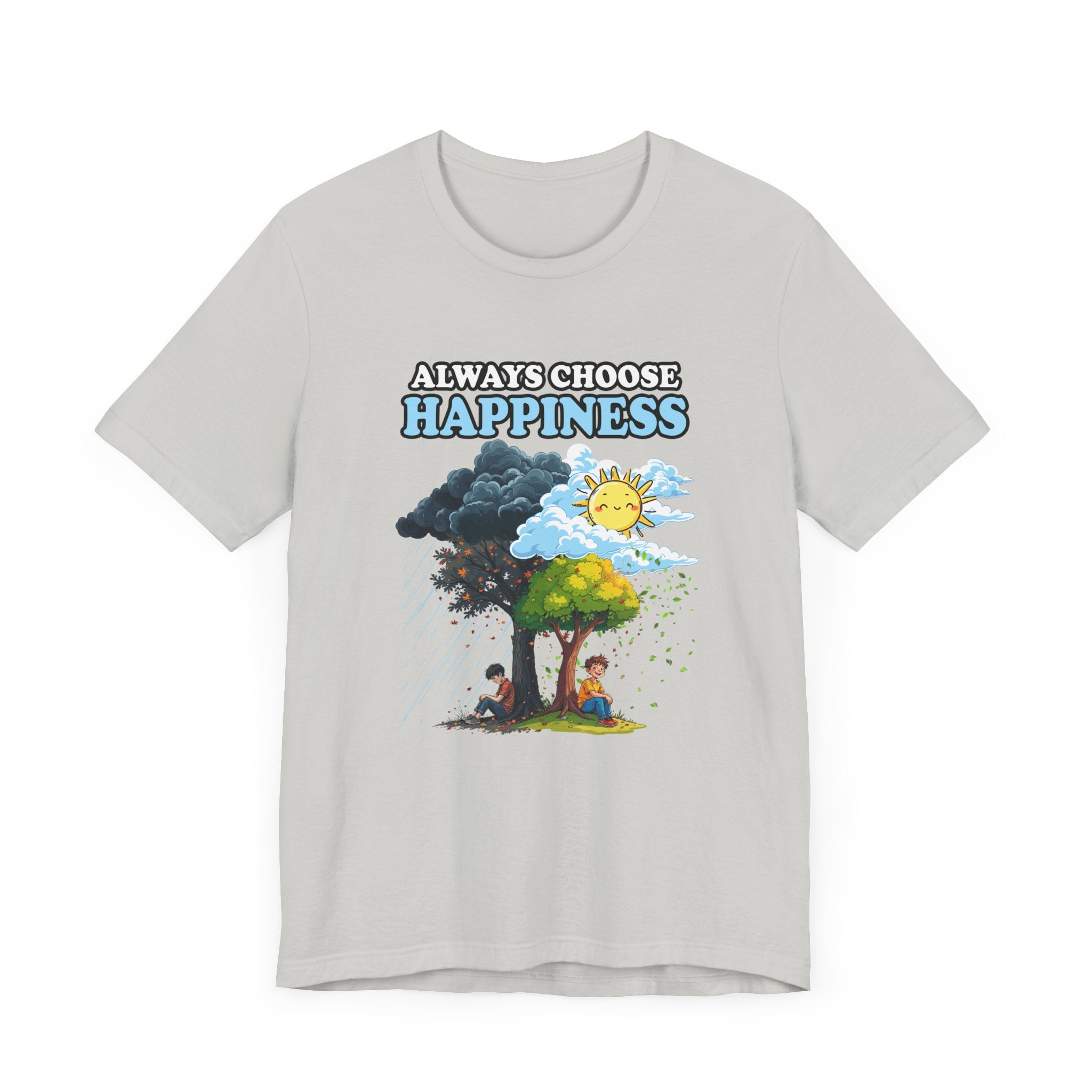 Embrace positivity Always Choose Happiness – Two Sides of Life Motivational Graphic T-Shirt