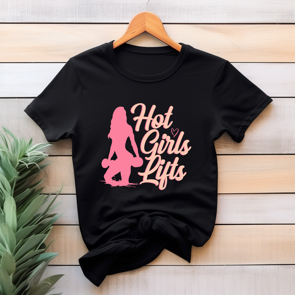 Hot Girl Lifting Shirt, Strong Women Fitness Tee, Gym Motivation T Shirt, Confident Workout Apparel, Barbell Babe Graphic Top