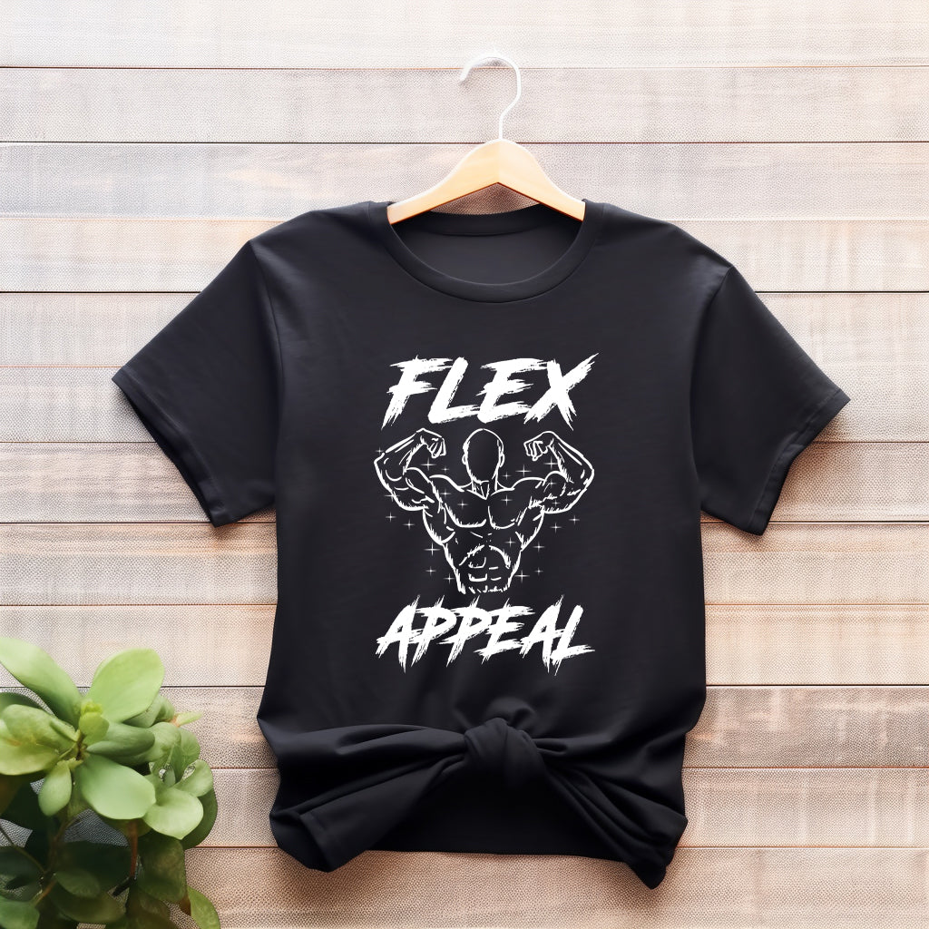 Flex Appeal Shirt, Bodybuilding Strength Tee, Muscle Gym Graphic T Shirt, Fitness Training Apparel, Lifting Workout Top