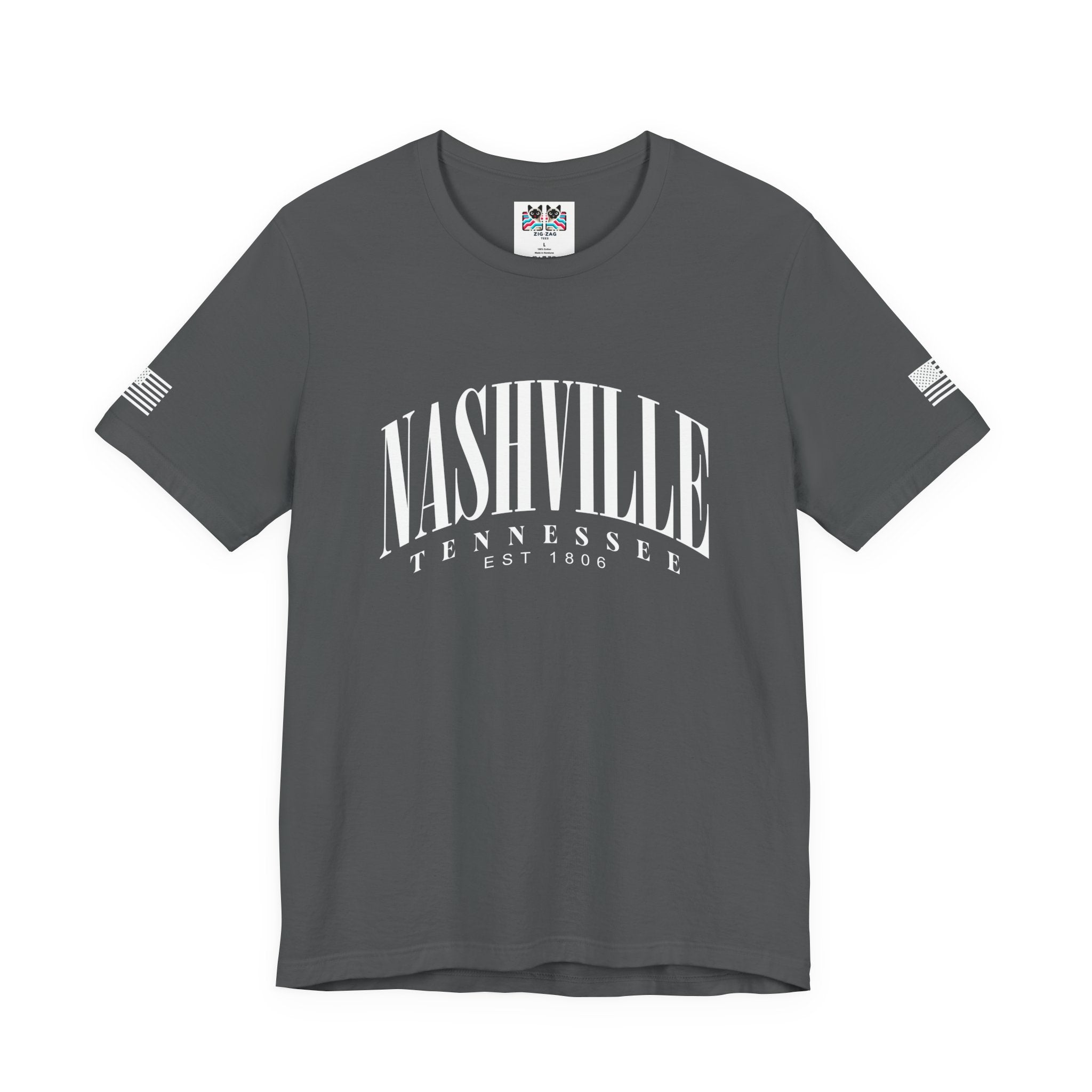 Nashville Tennessee T-Shirt – Arched Varsity EST 1806 Typography Tee