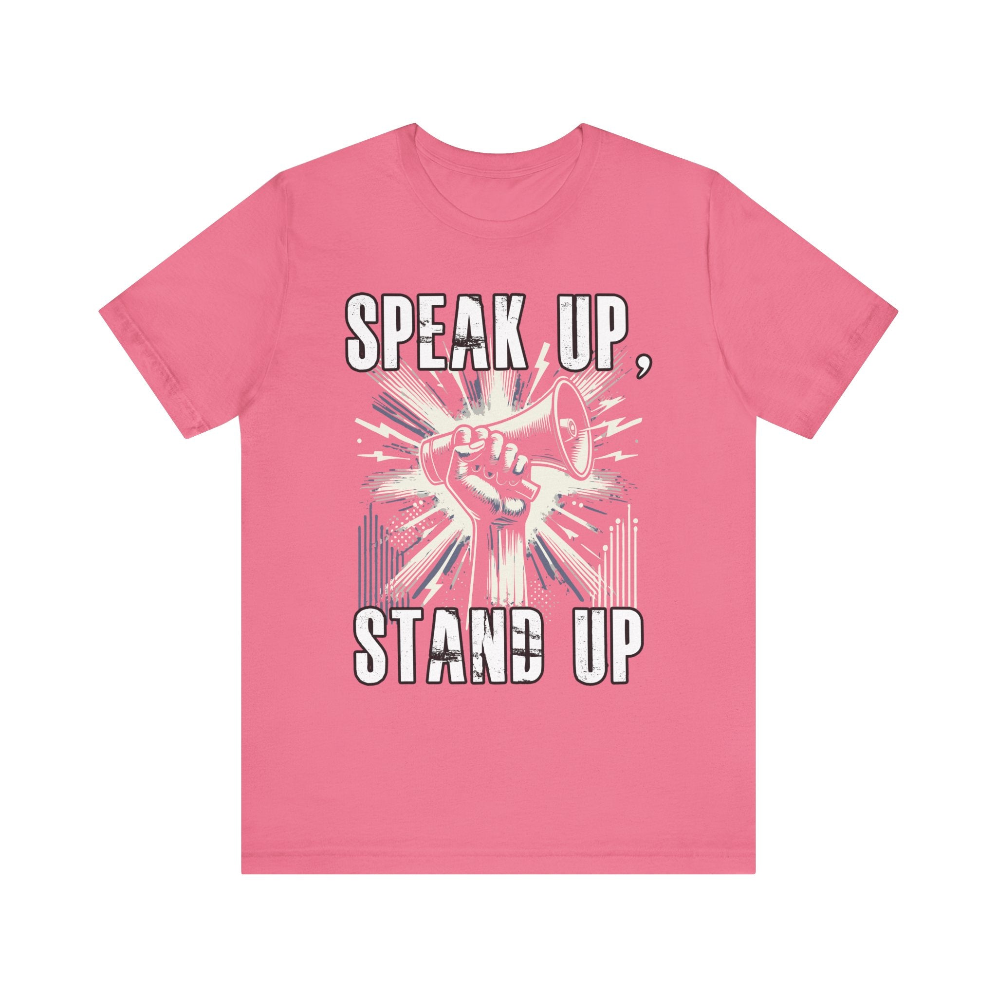 Speak Up, Stand Up | Hand Holding Raised Speaker Graphic T-Shirt