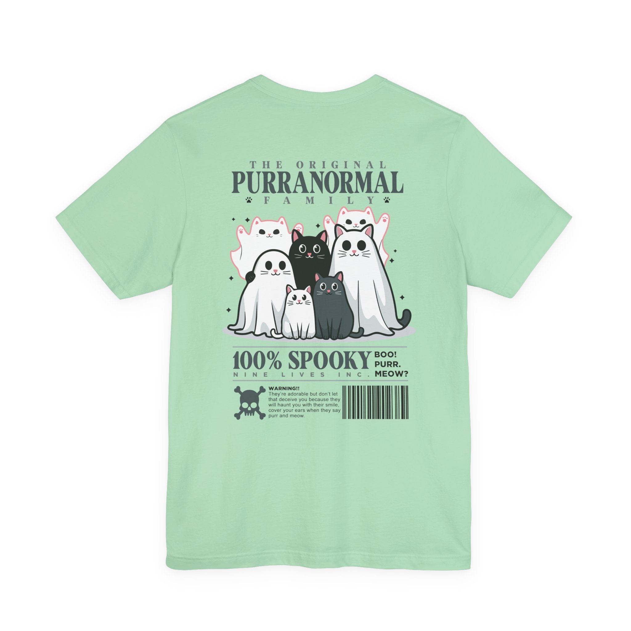 The Purranormal Family T-Shirt – Real and Ghost Cats Spooky Graphic
