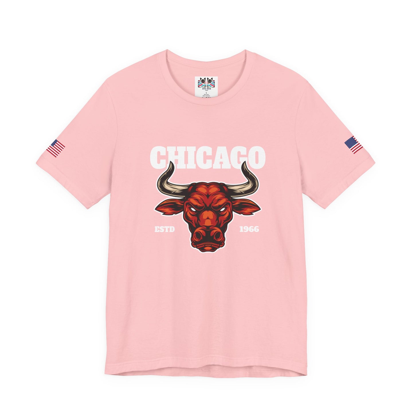 Chicago Bulls T-Shirt - Red Bull Mascot Est 1966 Sports Team Pride Design