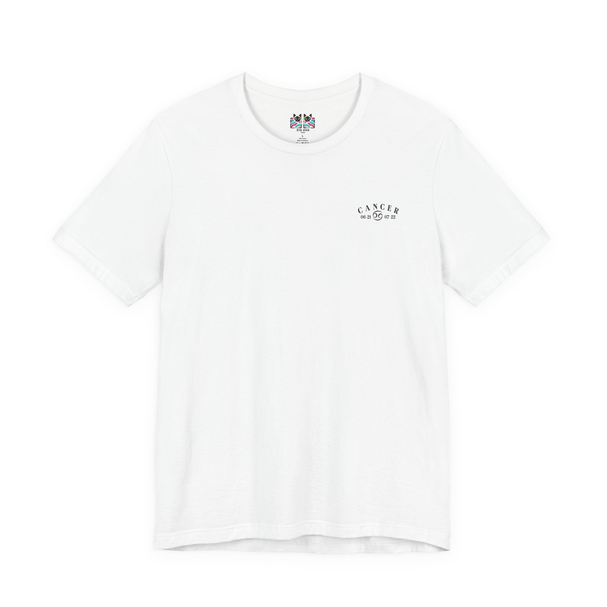Colorful Cancer Zodiac T-Shirt – Crab with Constellation, Leaves & Flowers