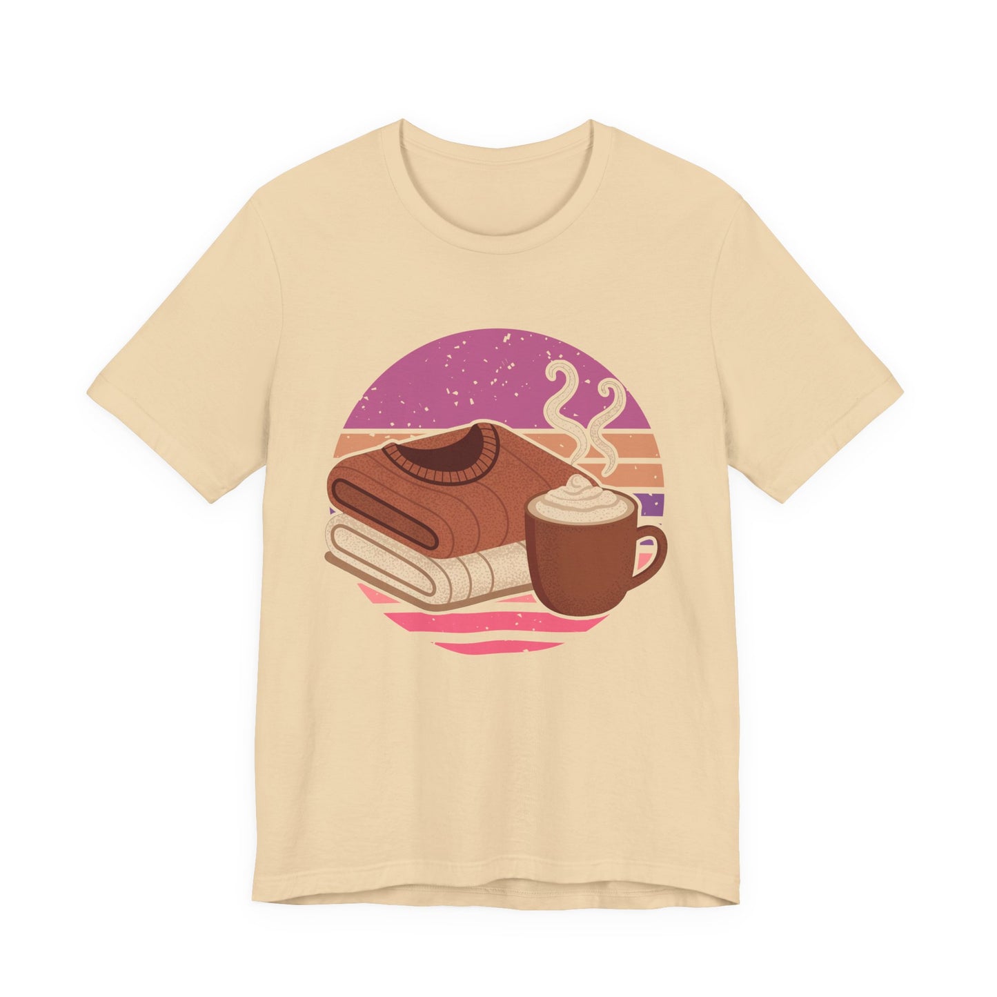 Sweater Weather Aesthetic – Cozy Sweater, Hot Drink & Cool Weather Graphic T-Shirt