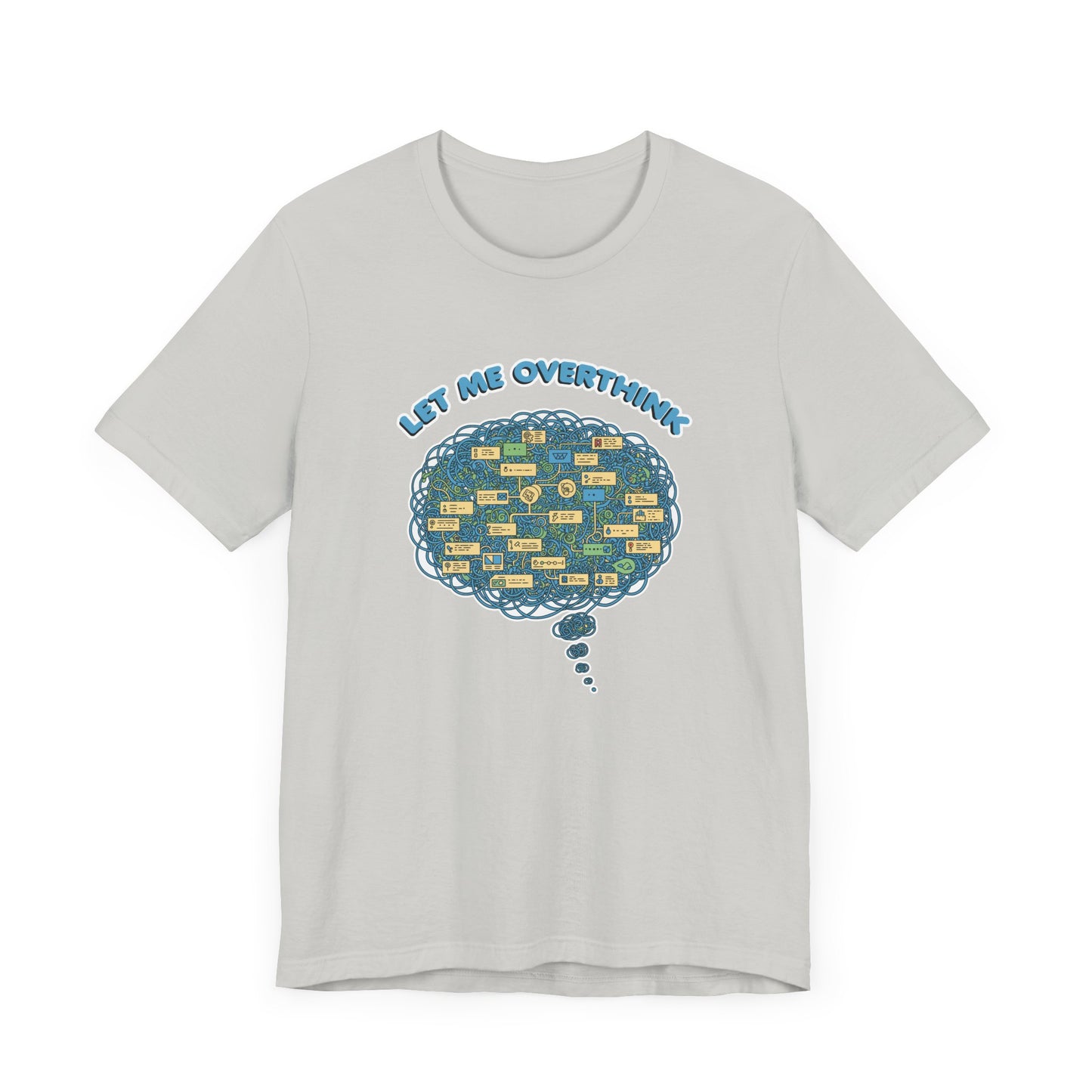 Let Me Overthink This Tee, Funny Anxiety Shirt, Spiraling Thoughts Graphic Tee, Relatable Mental Loop Top, Introvert Humor Gift