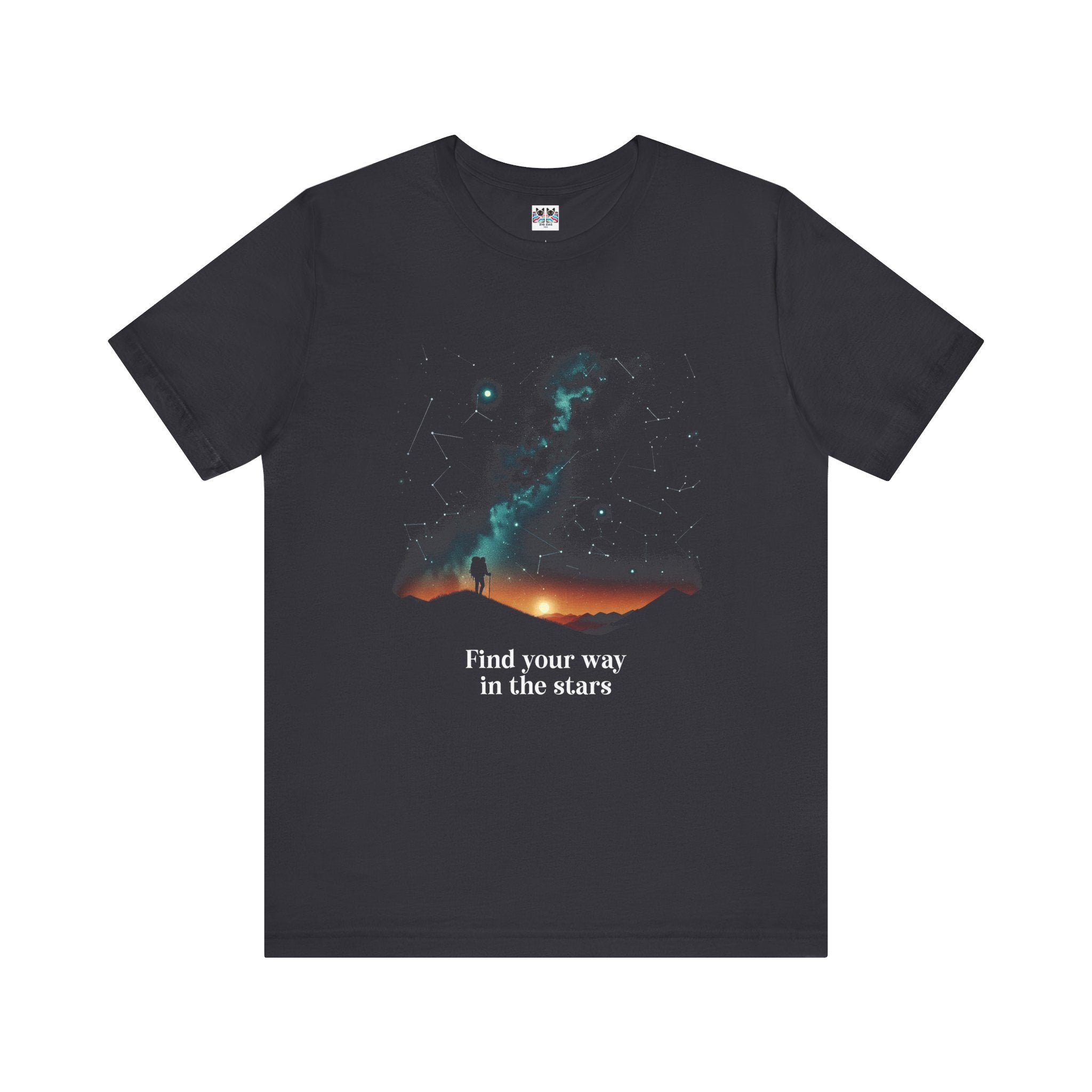 Starry Night Hiker Find Your Way in the Stars T-Shirt