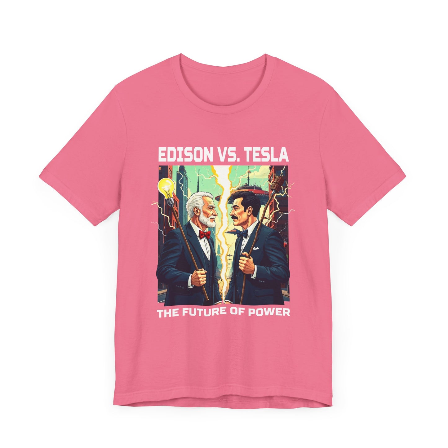 Edison vs Tesla Tee, Inventors Rivalry Shirt, Science History Graphic, Innovation Duel Top, Genius Clash Gift Shirt